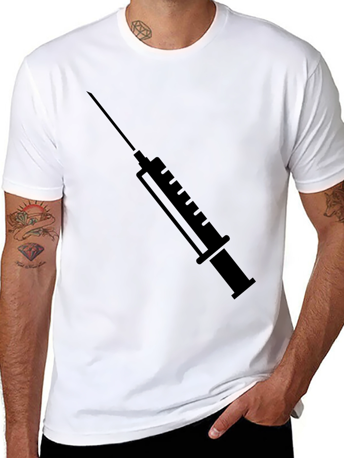 Syringe Graphic T-Shirt - Bold Statement Tee