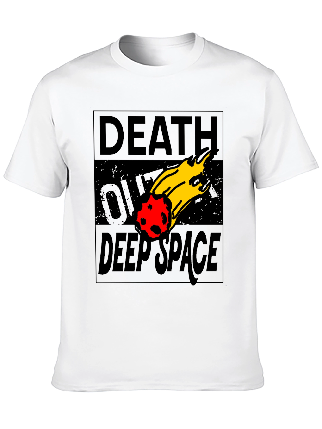 Death Over Deep Space Graphic Tee - Black Cotton