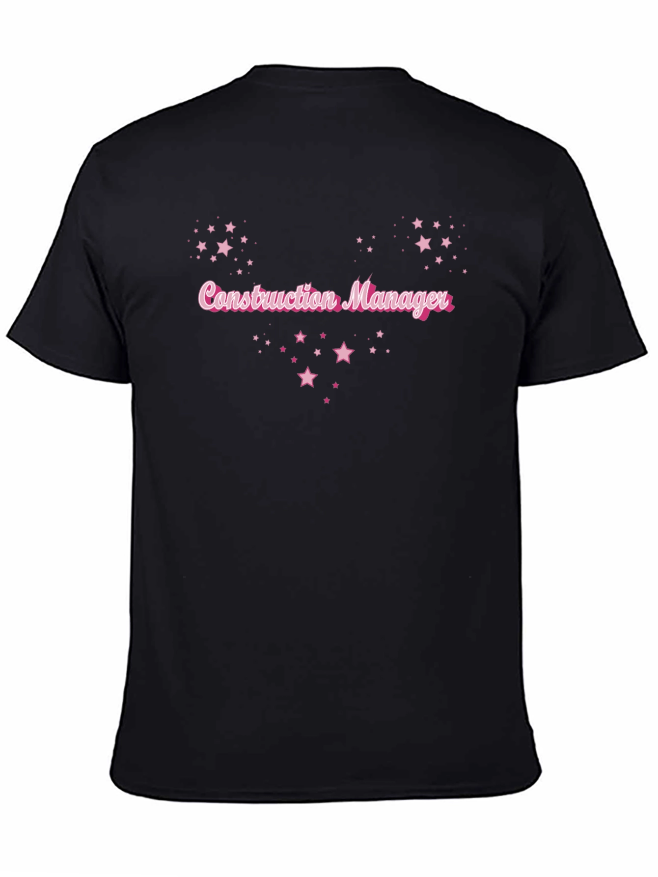 Construction Manager Pink Star T-Shirt