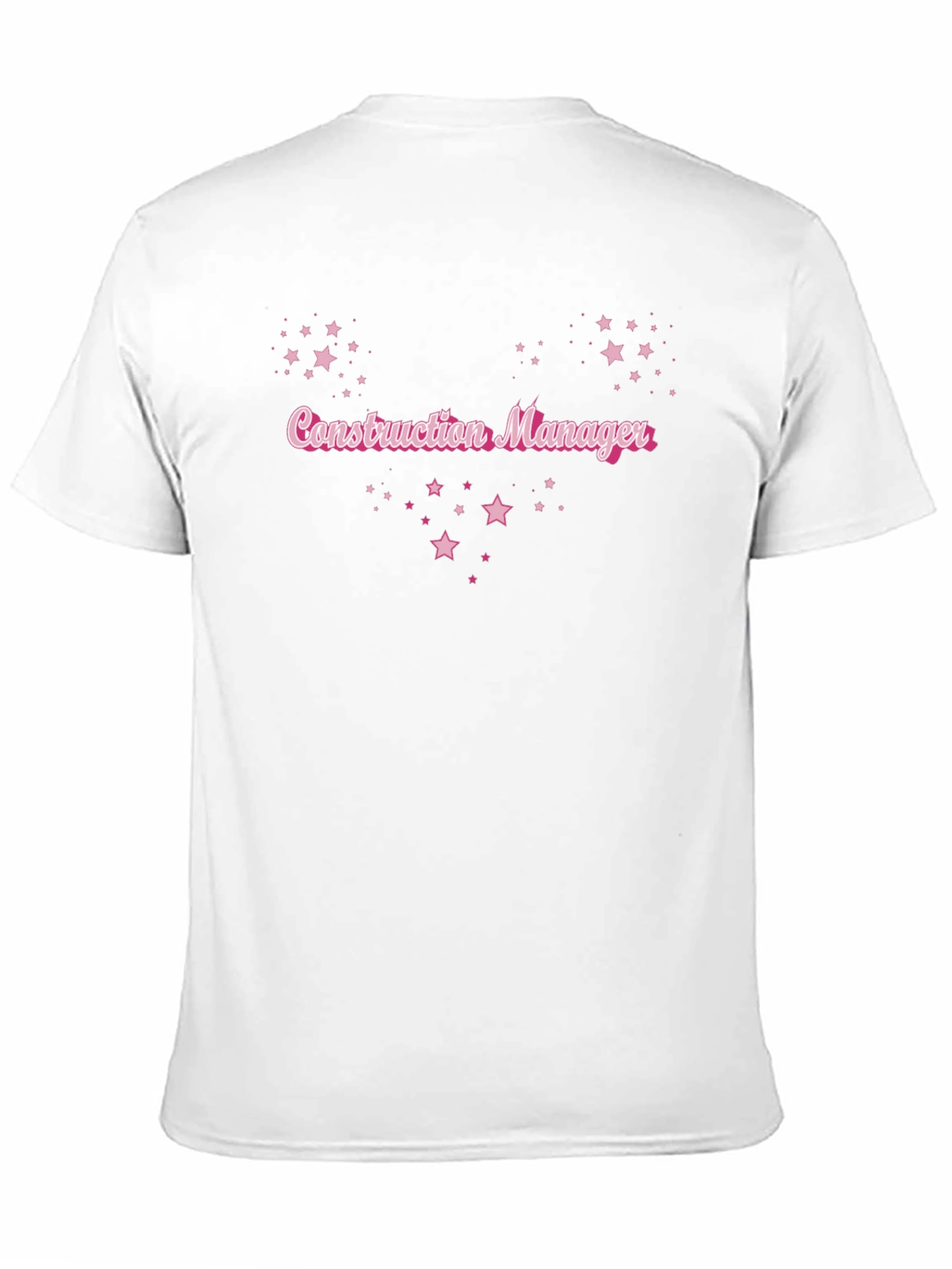Construction Manager Pink Star T-Shirt