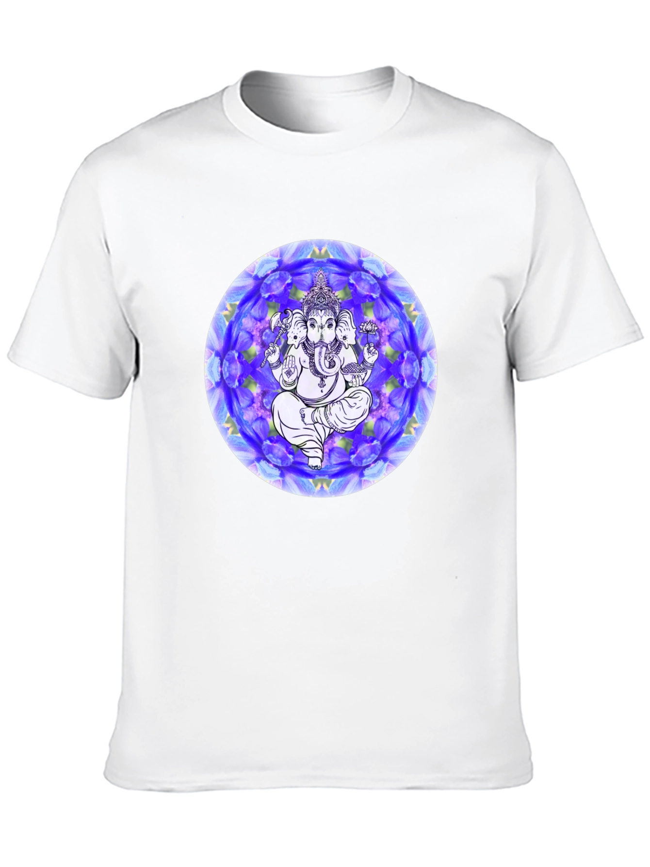Ganesh Mandala Graphic Tee - Black Cotton T-Shirt