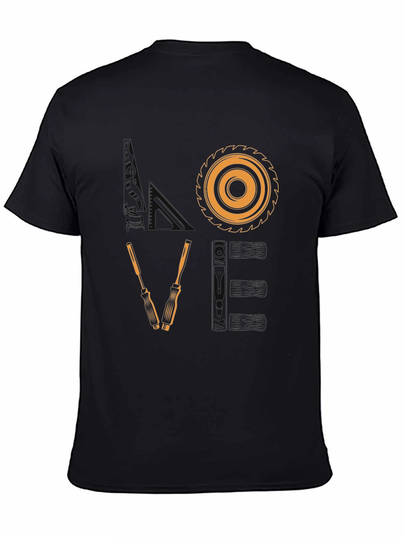 Woodworkers Love T-Shirt: Carpenter Saw & Screwdrivers