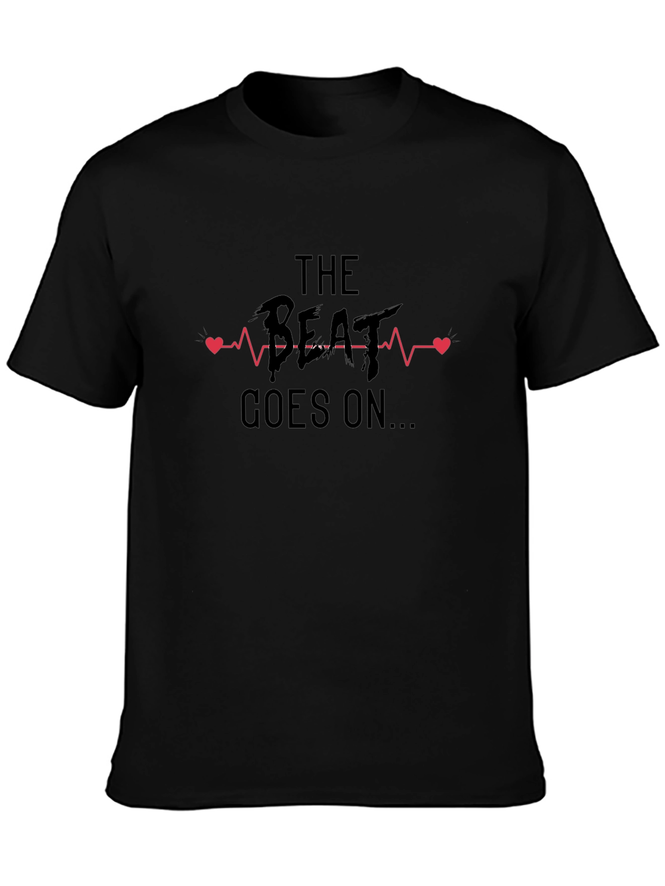 The Beat Goes On Graphic Tee - Black