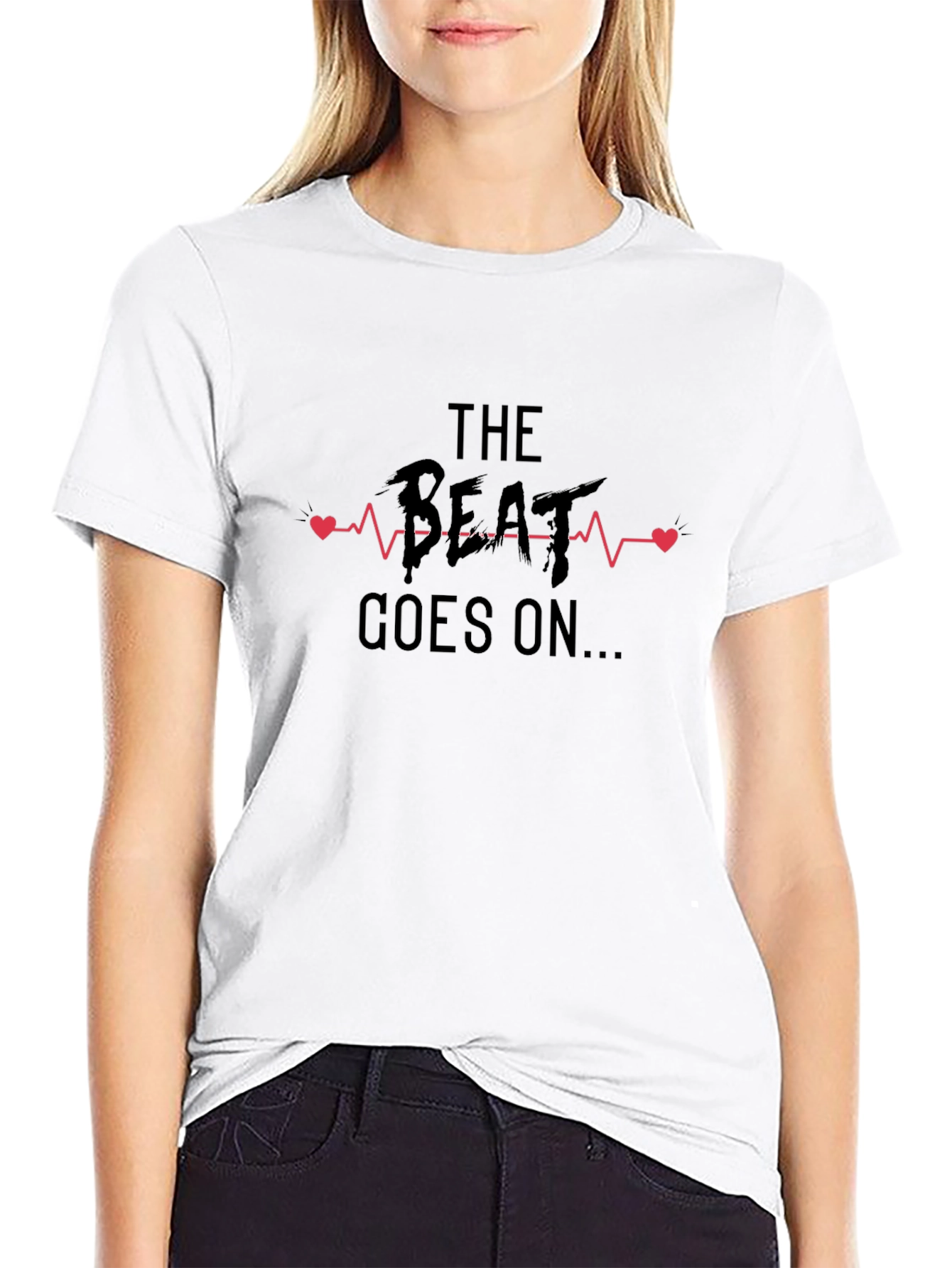 The Beat Goes On Graphic Tee - Black