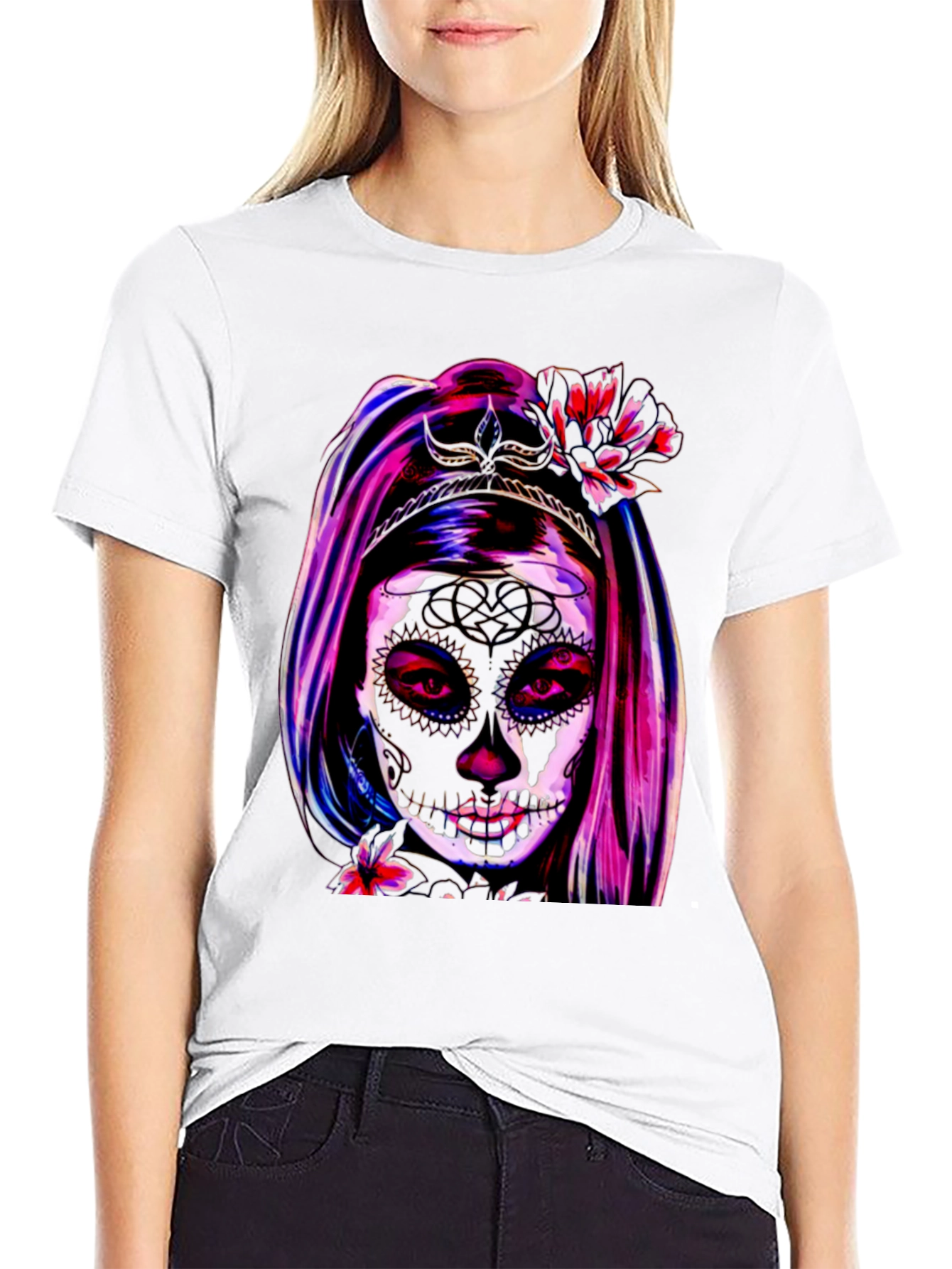 Sugar Skull Girl T-Shirt - Day of the Dead