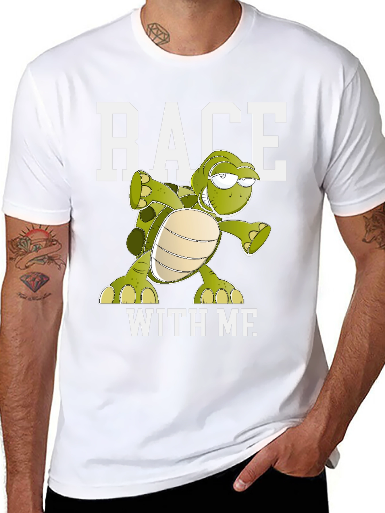 Race With Me Turtle Graphic Tee