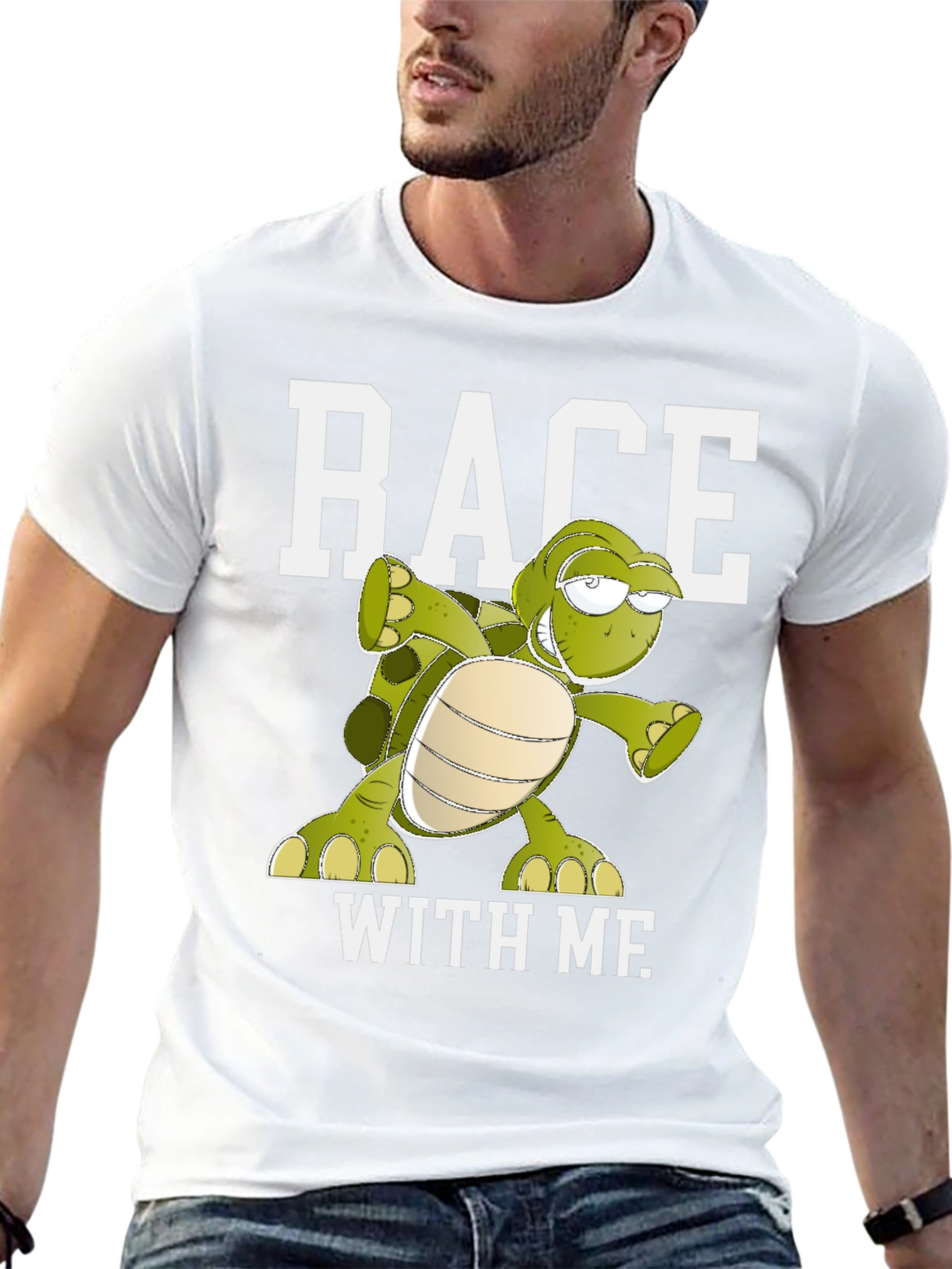 Race With Me Turtle Graphic Tee