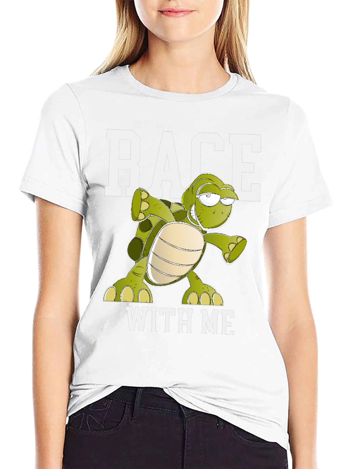 Race With Me Turtle Graphic Tee