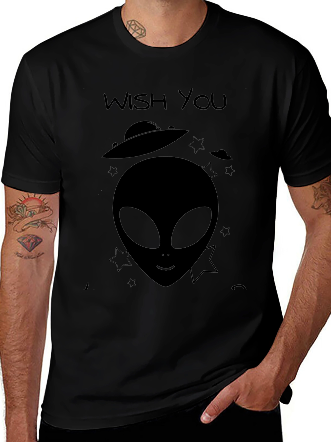 Wish You Were Here Alien Graphic T-Shirt