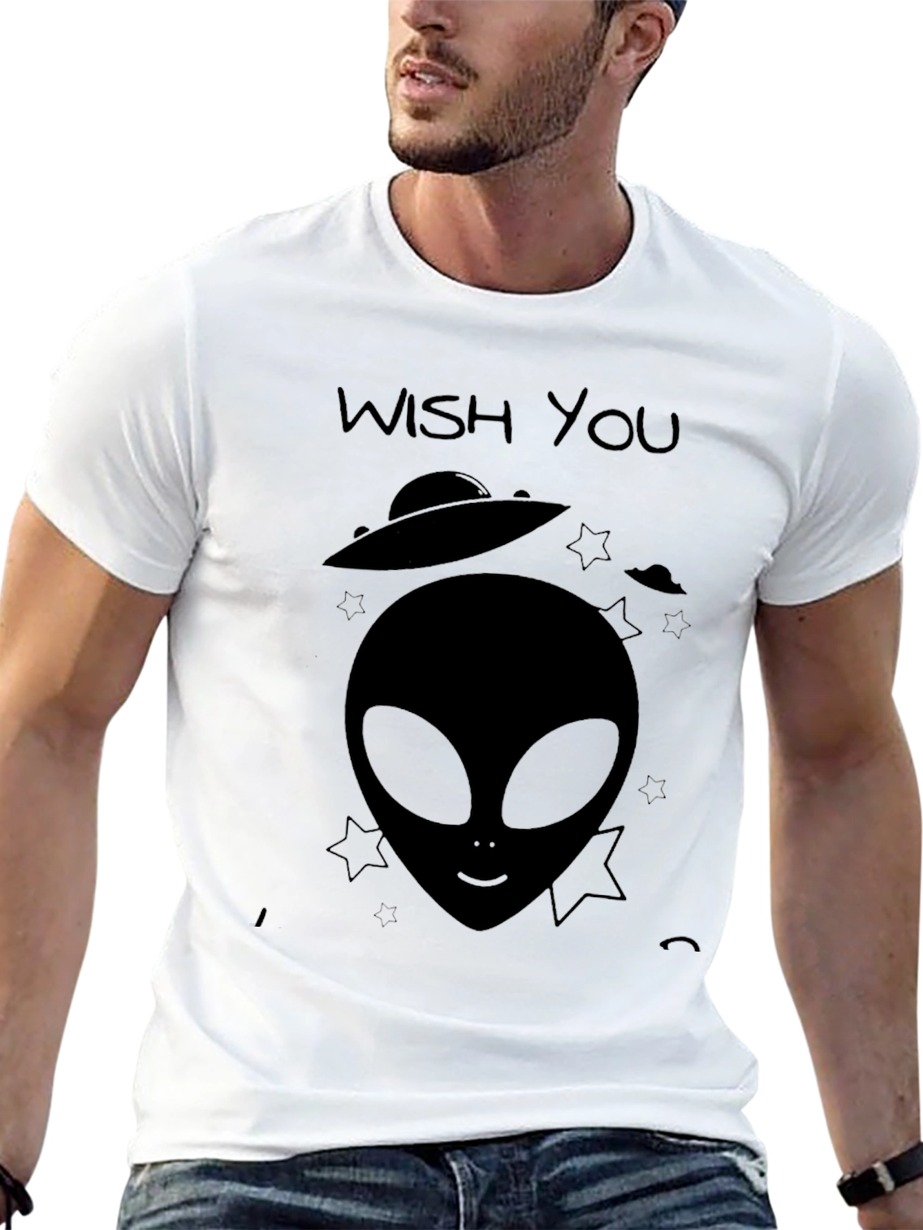 Wish You Were Here Alien Graphic T-Shirt