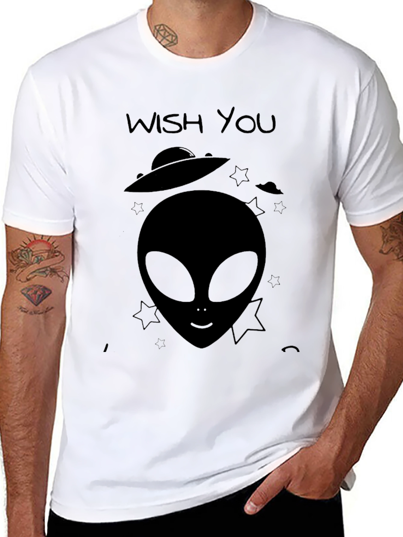 Wish You Were Here Alien Graphic T-Shirt