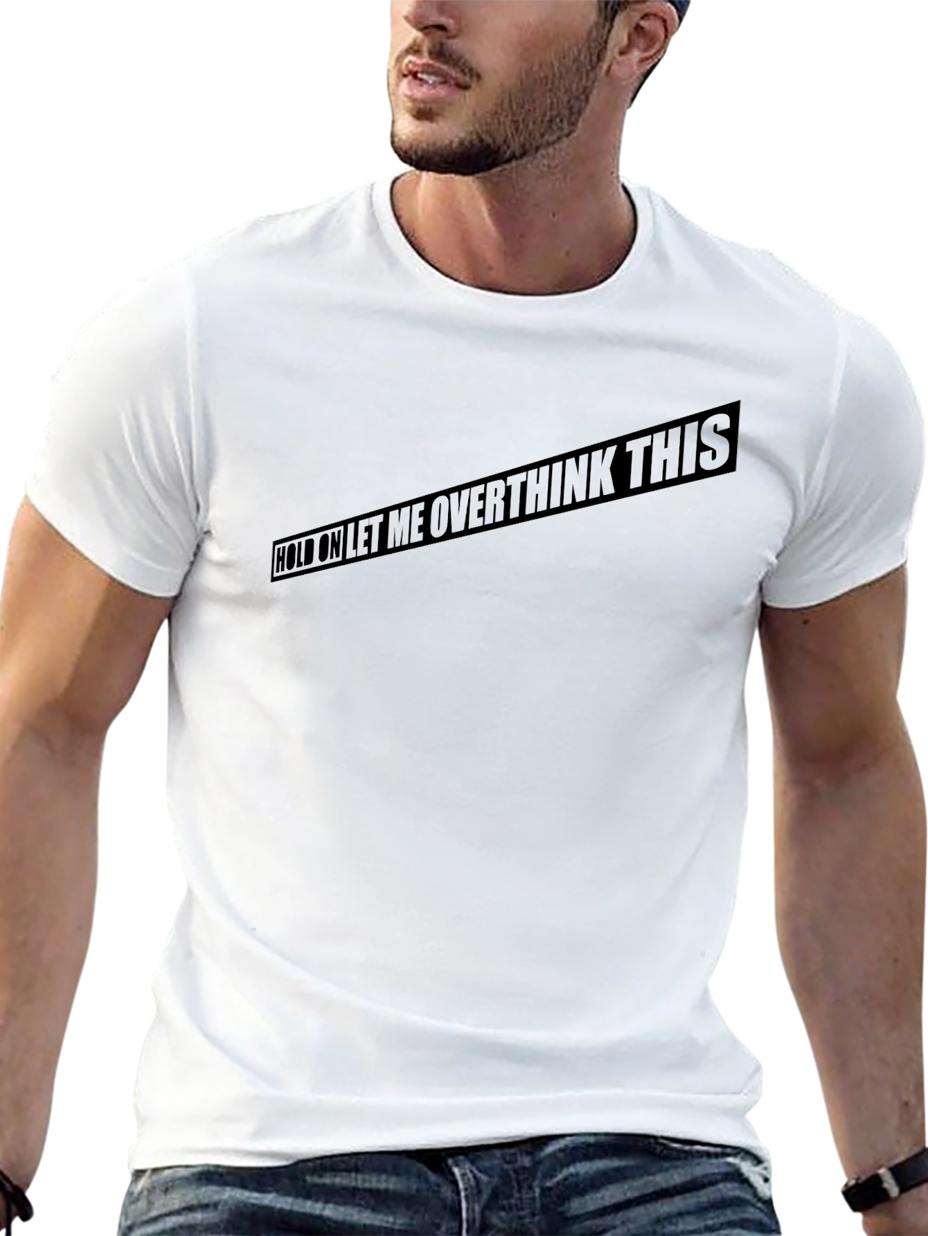 Overthink This Black T-Shirt Funny Slogan Tee