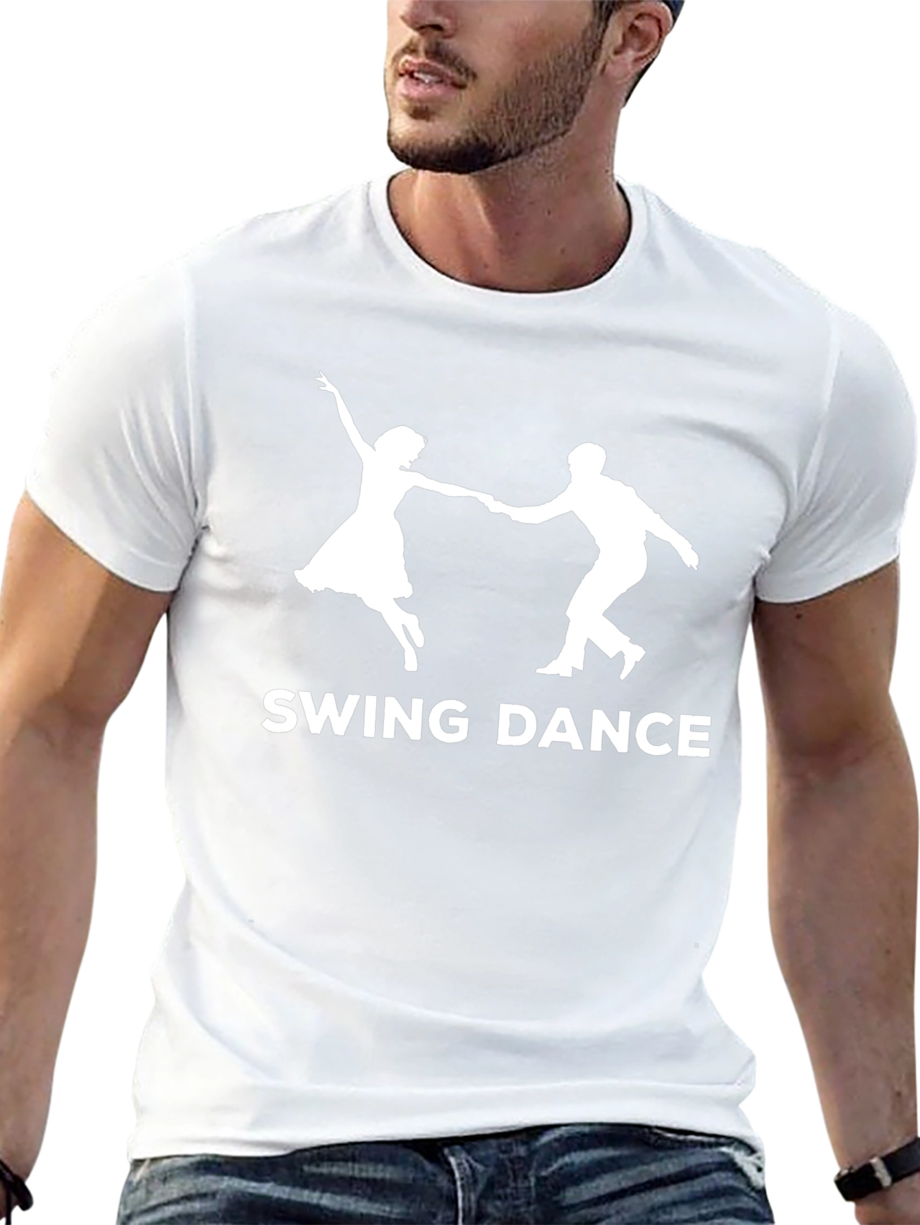 Swing Dance Graphic Tee - Retro Style Black T-Shirt