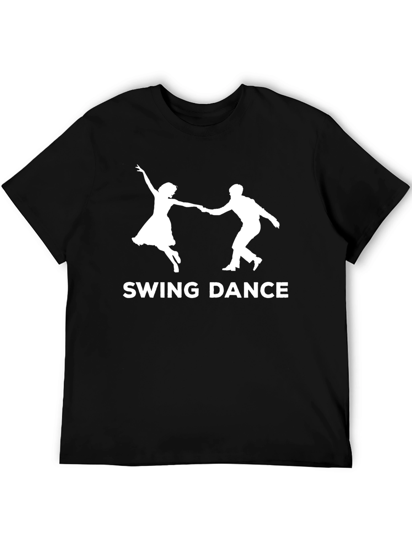 Swing Dance Graphic Tee - Retro Style Black T-Shirt
