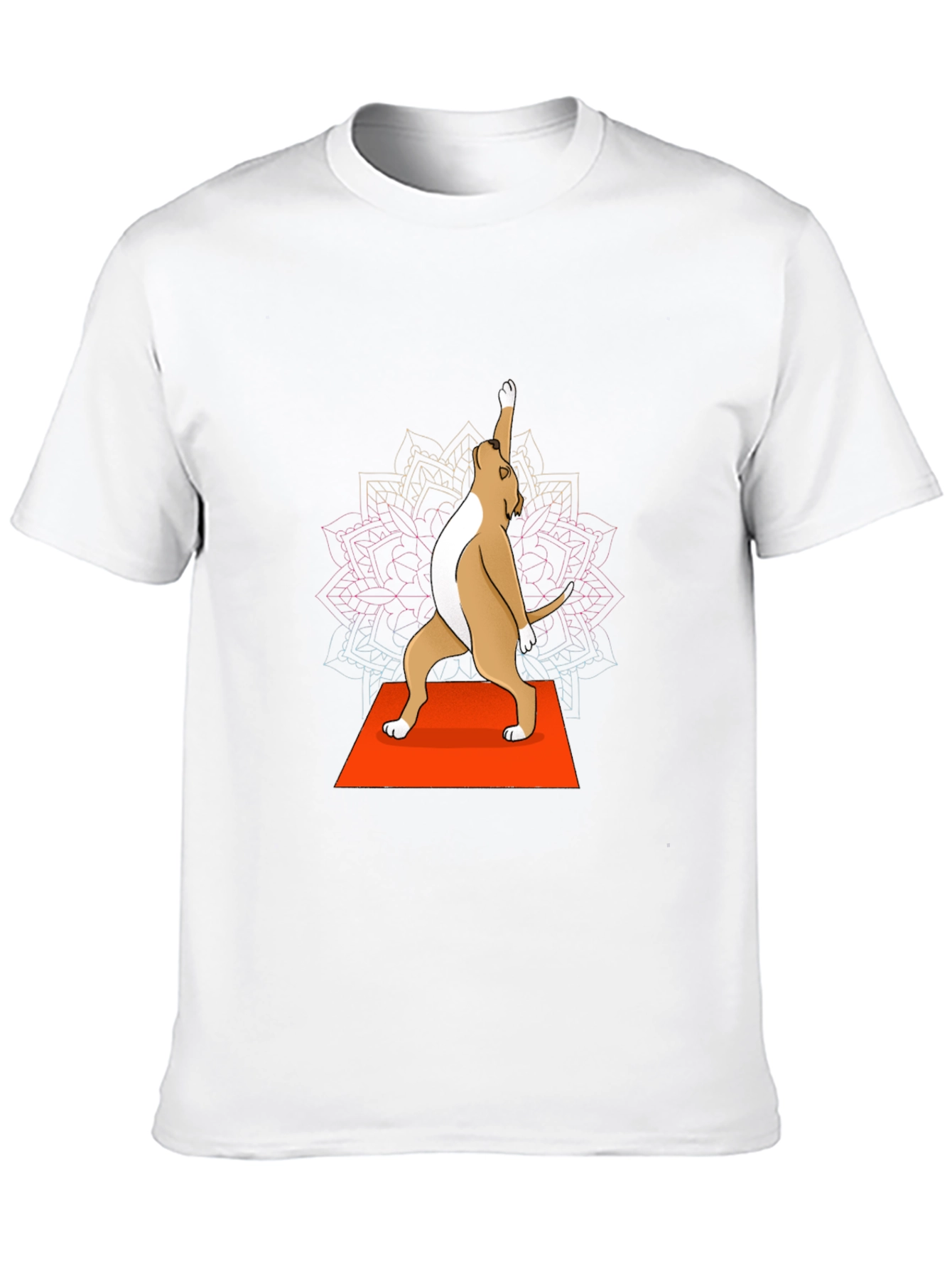 Yoga Dog Graphic Tee - Black Crew Neck T-Shirt