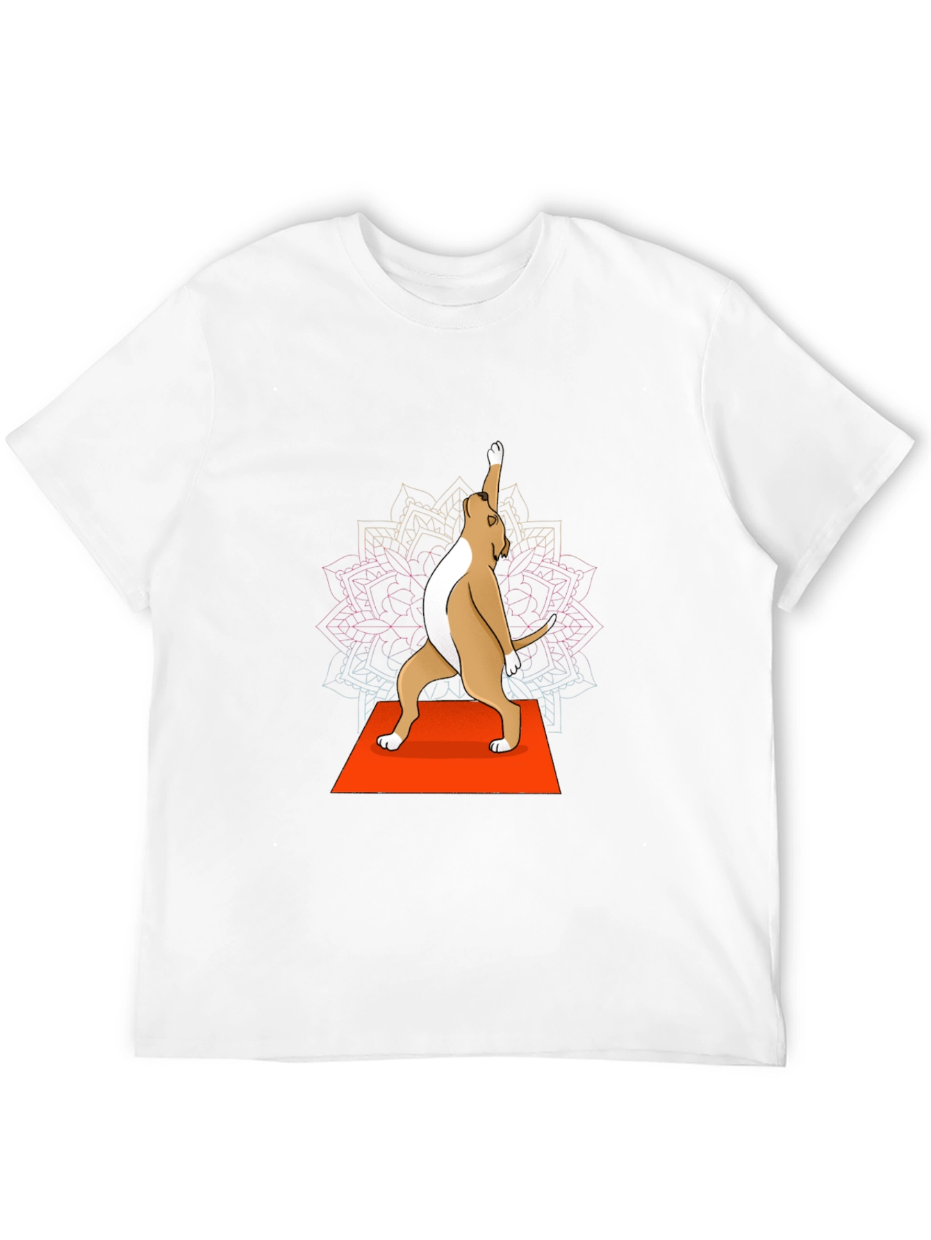 Yoga Dog Graphic Tee - Black Crew Neck T-Shirt