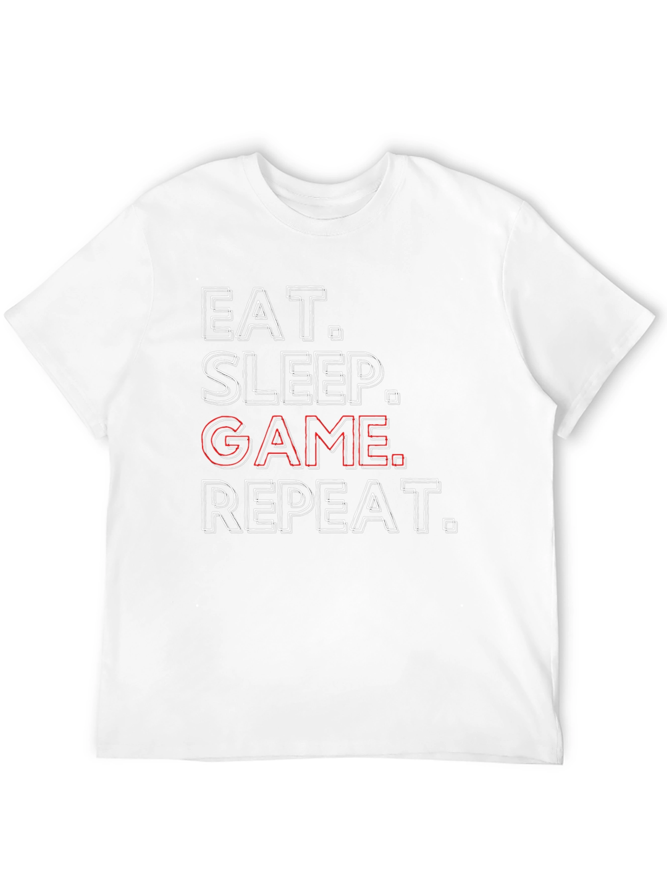 Eat Sleep Game Repeat Black T-Shirt - Gamer Life