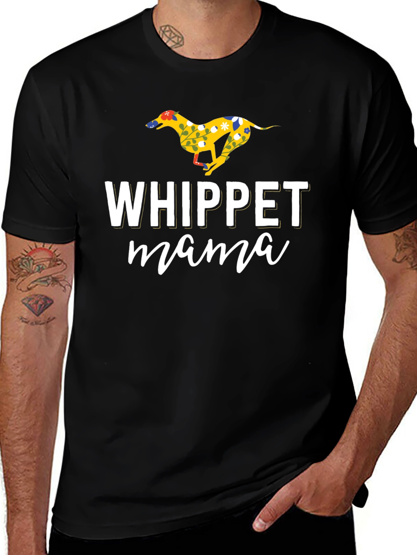 Whippet Mama Graphic T-Shirt - Dog Lover Tee