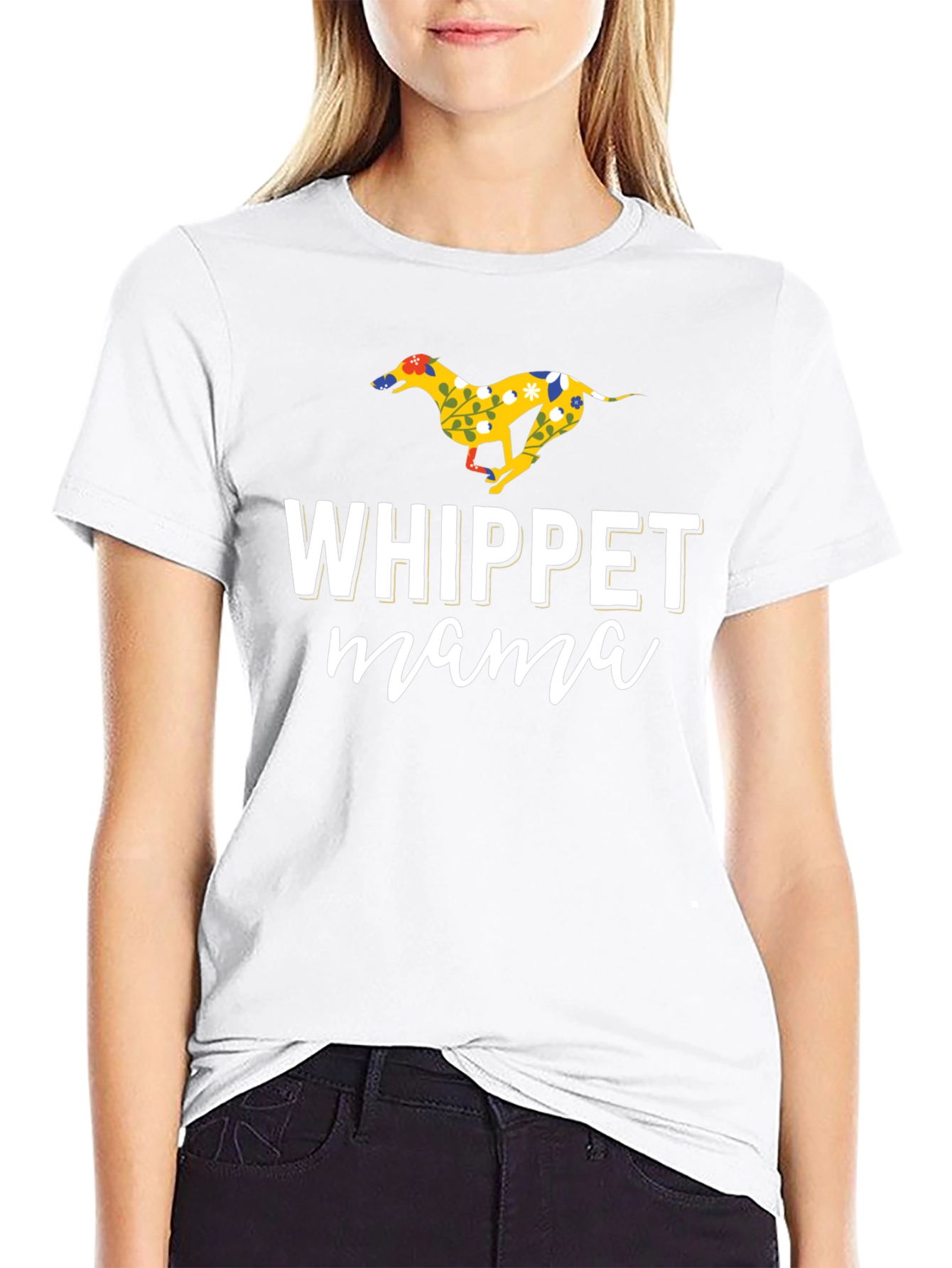 Whippet Mama Graphic T-Shirt - Dog Lover Tee