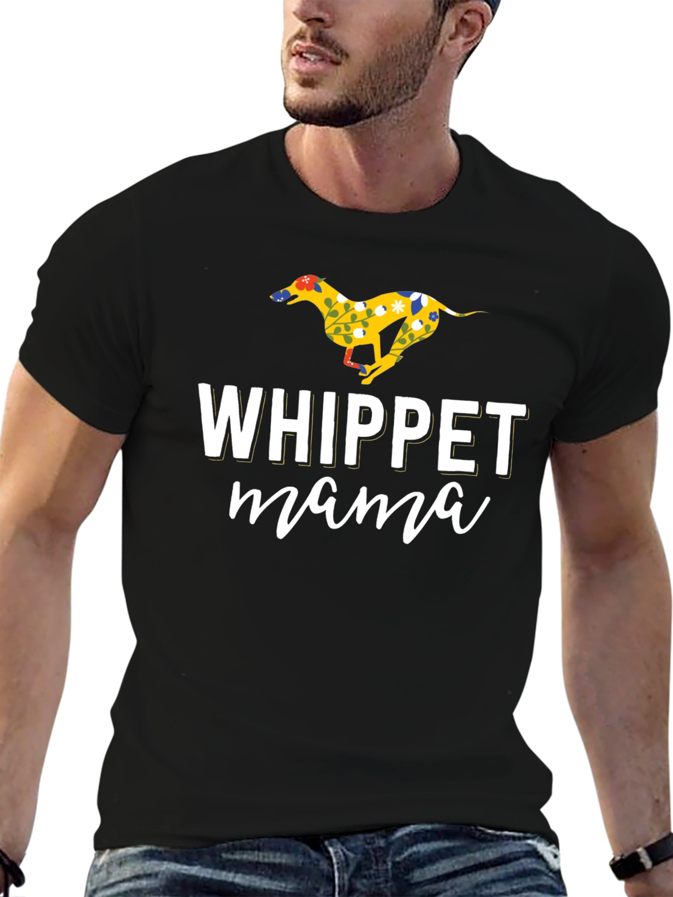 Whippet Mama Graphic T-Shirt - Dog Lover Tee