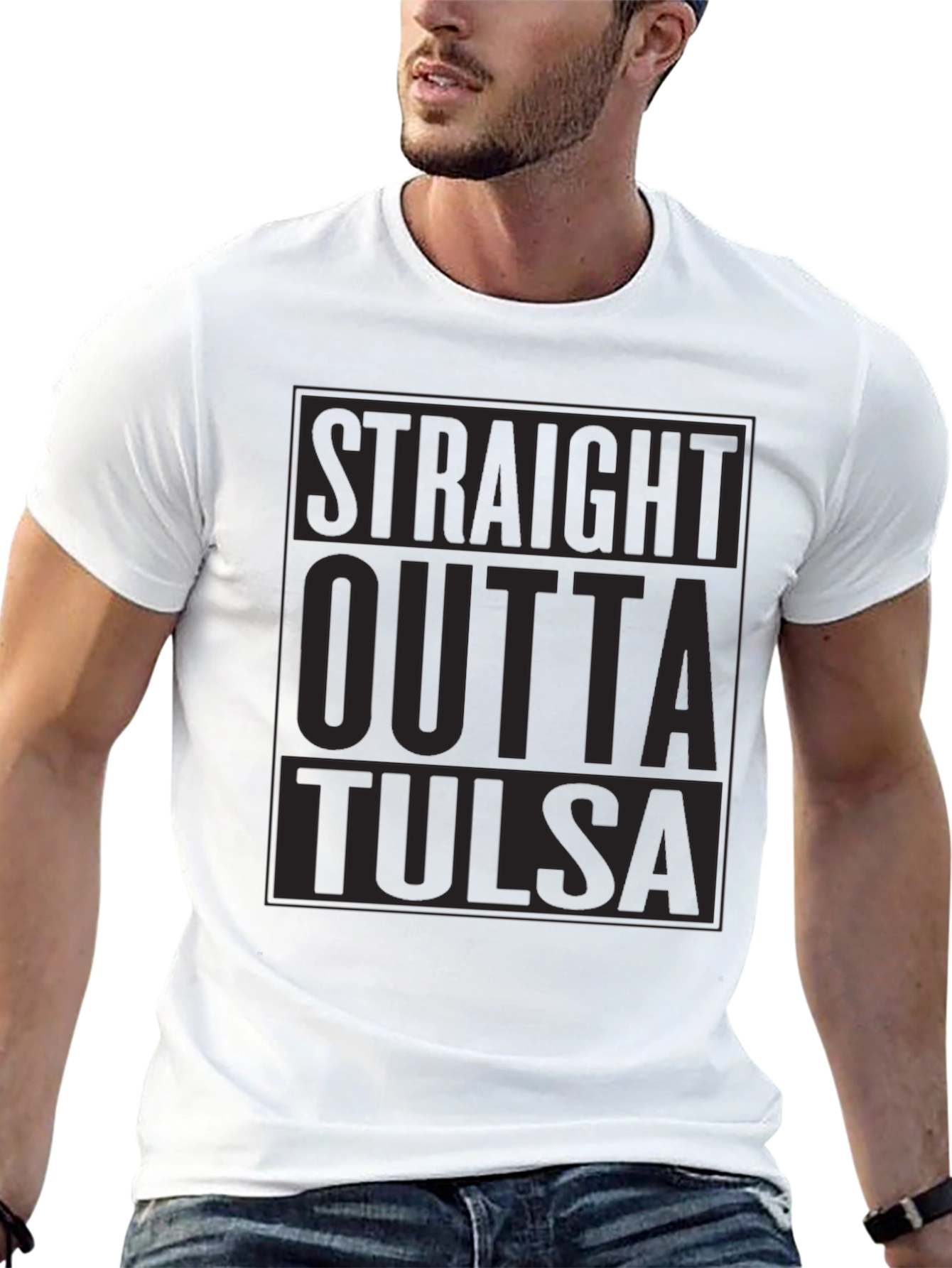 Straight Outta Tulsa Black T-Shirt