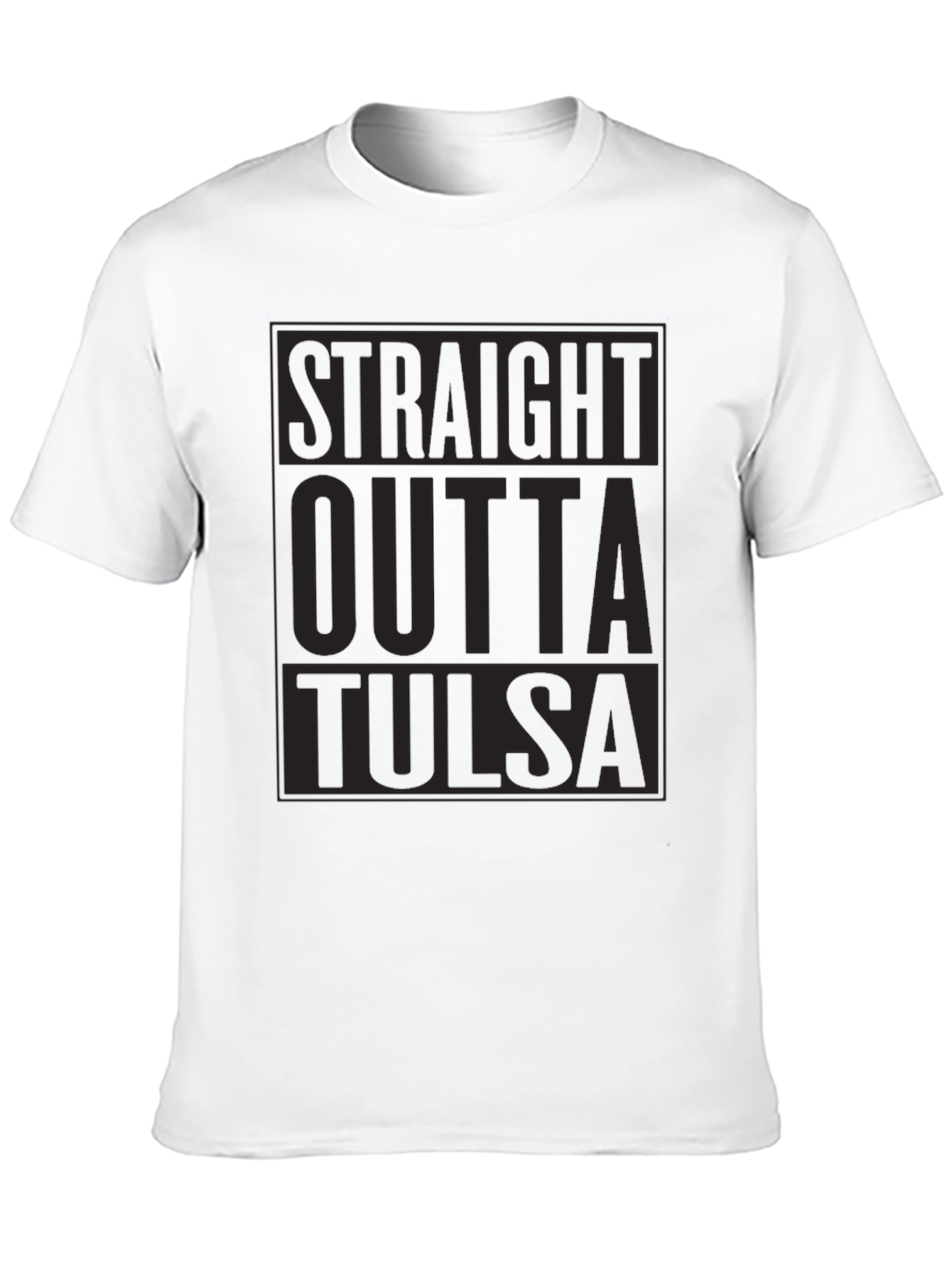 Straight Outta Tulsa Black T-Shirt