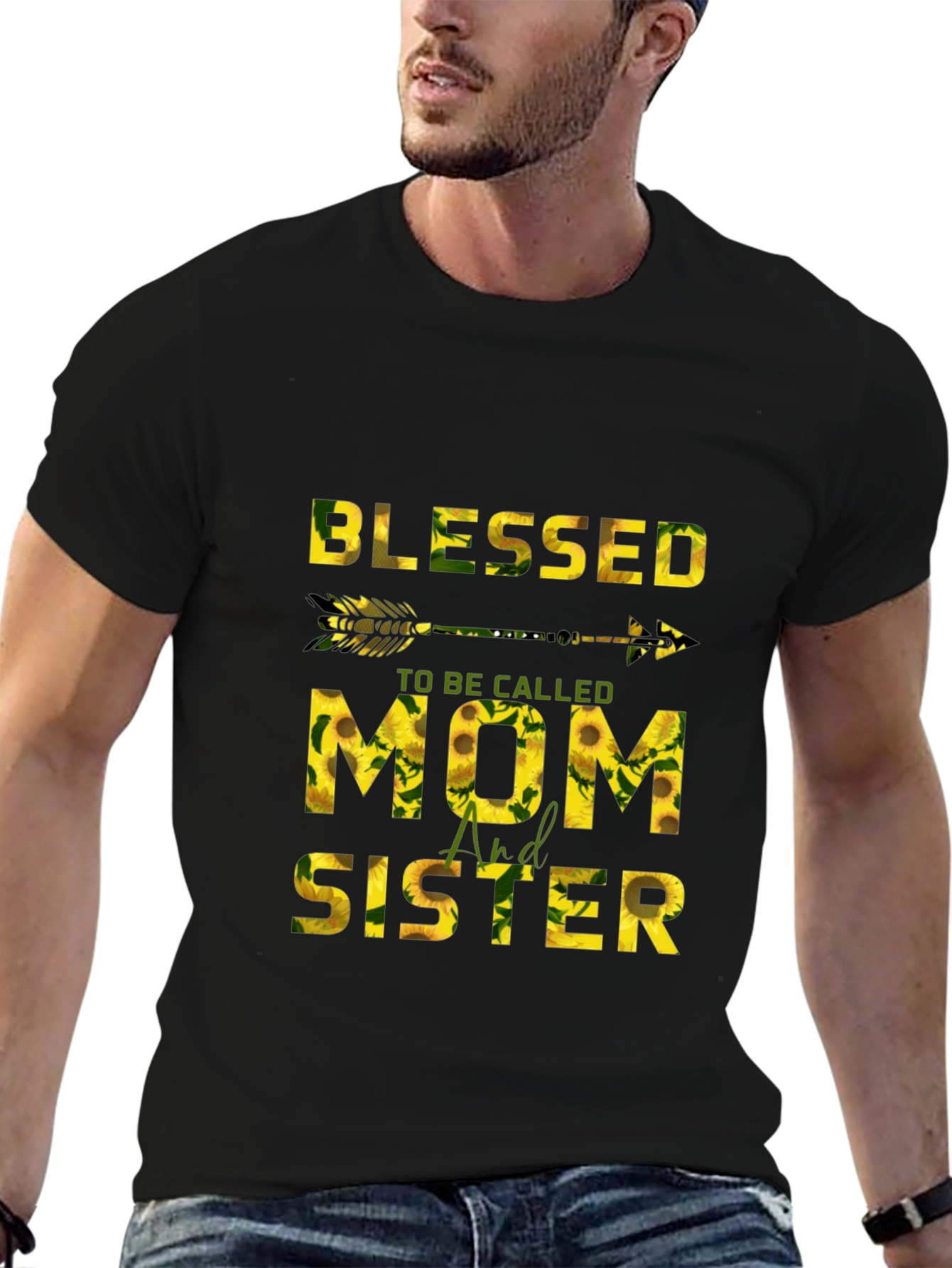 Blessed Mom & Sister Sunflower Graphic Tee