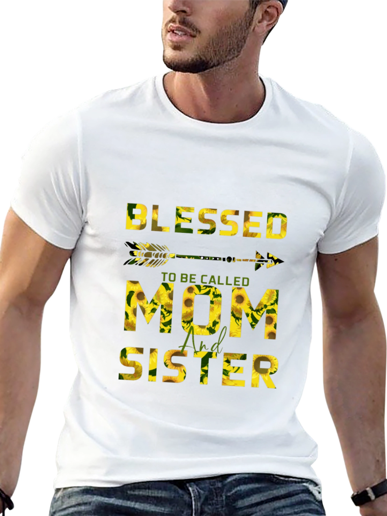 Blessed Mom & Sister Sunflower Graphic Tee