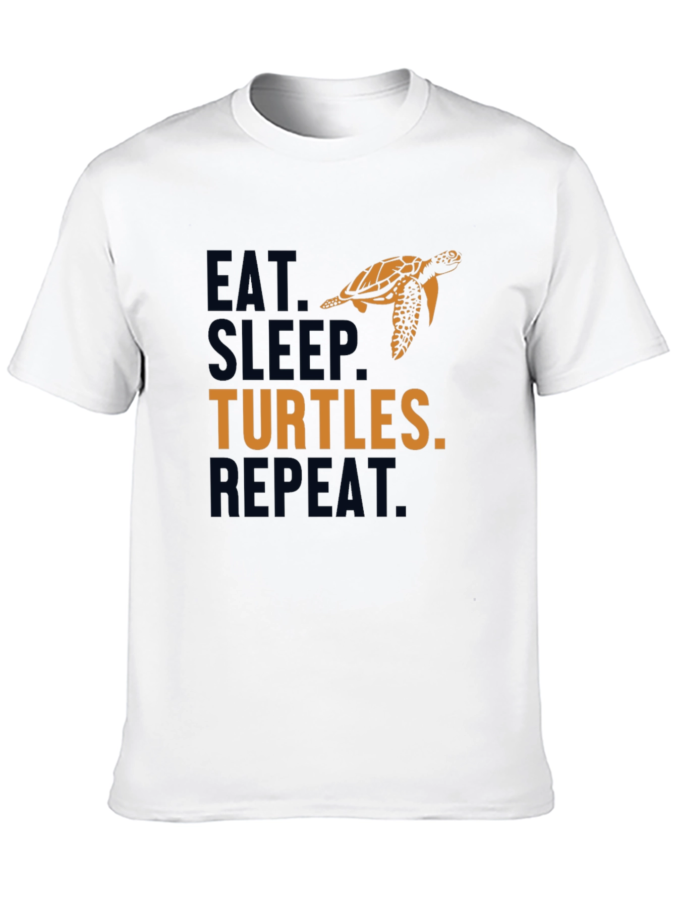 Eat Sleep Turtles Repeat Black Graphic Tee