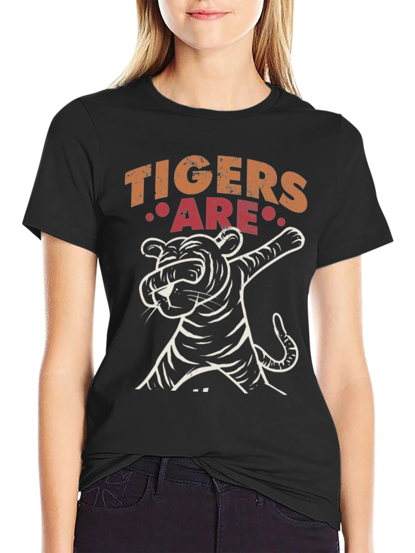 Dabbing Tiger Graphic Tee - Cool Novelty Design