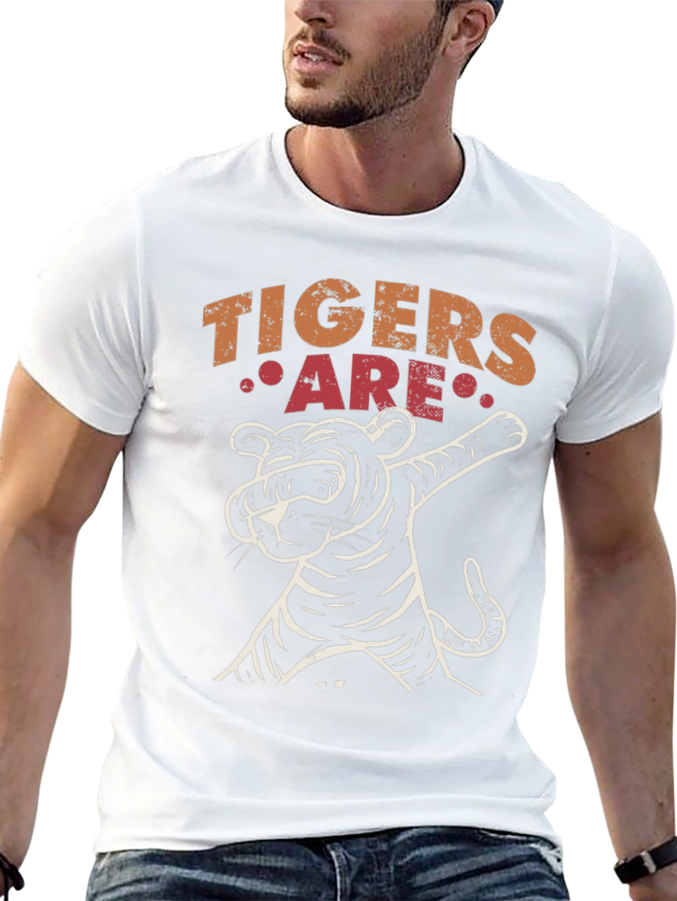Dabbing Tiger Graphic Tee - Cool Novelty Design