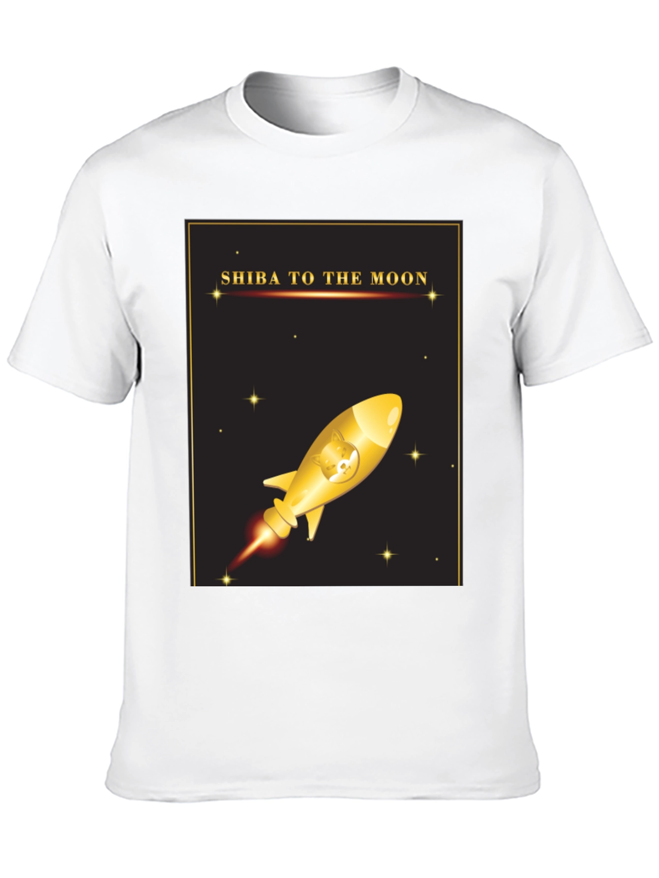 Shiba To The Moon T-Shirt - Crypto Doge Rocket