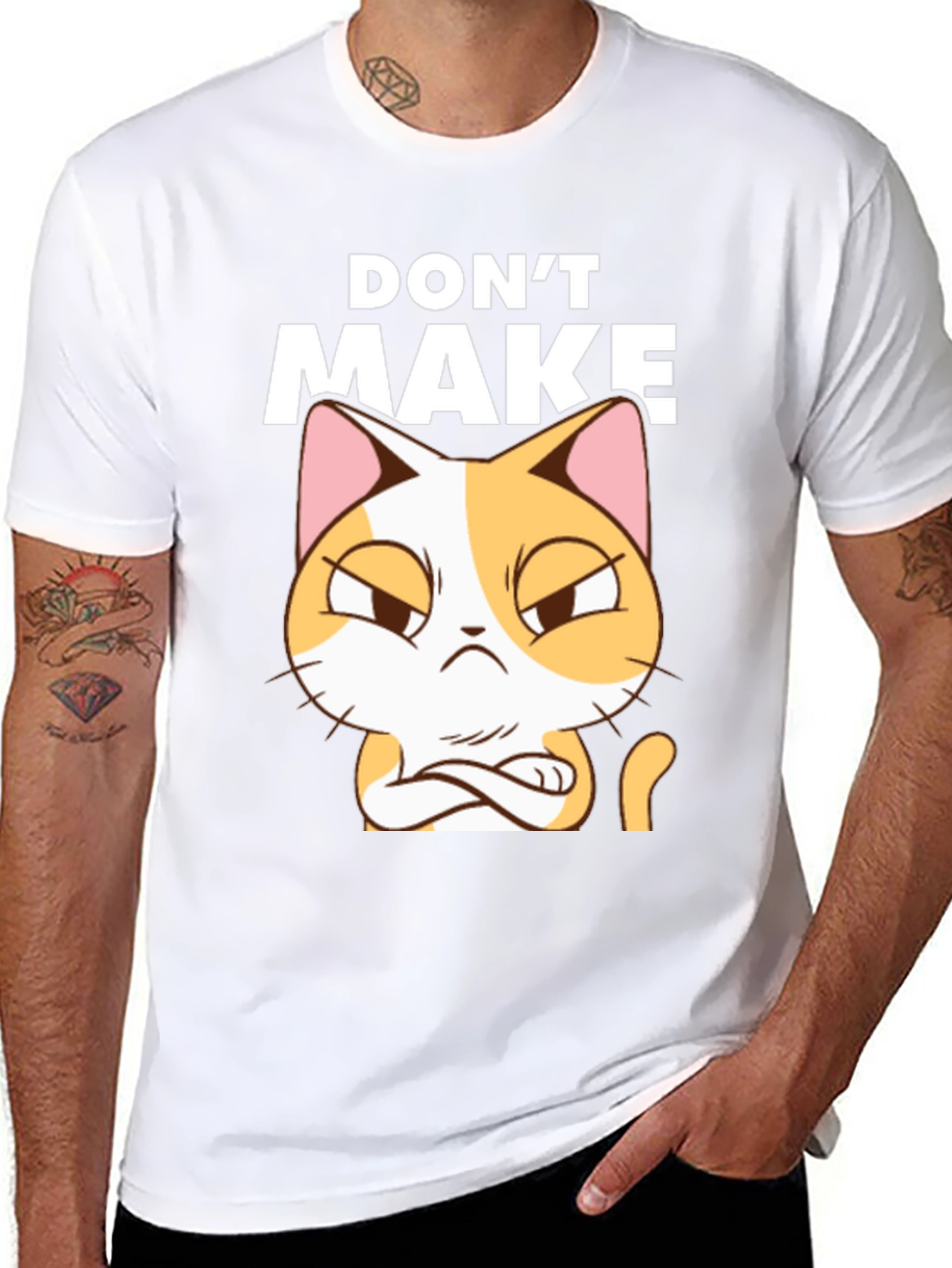 Dont Make Cat Angry Black T-Shirt