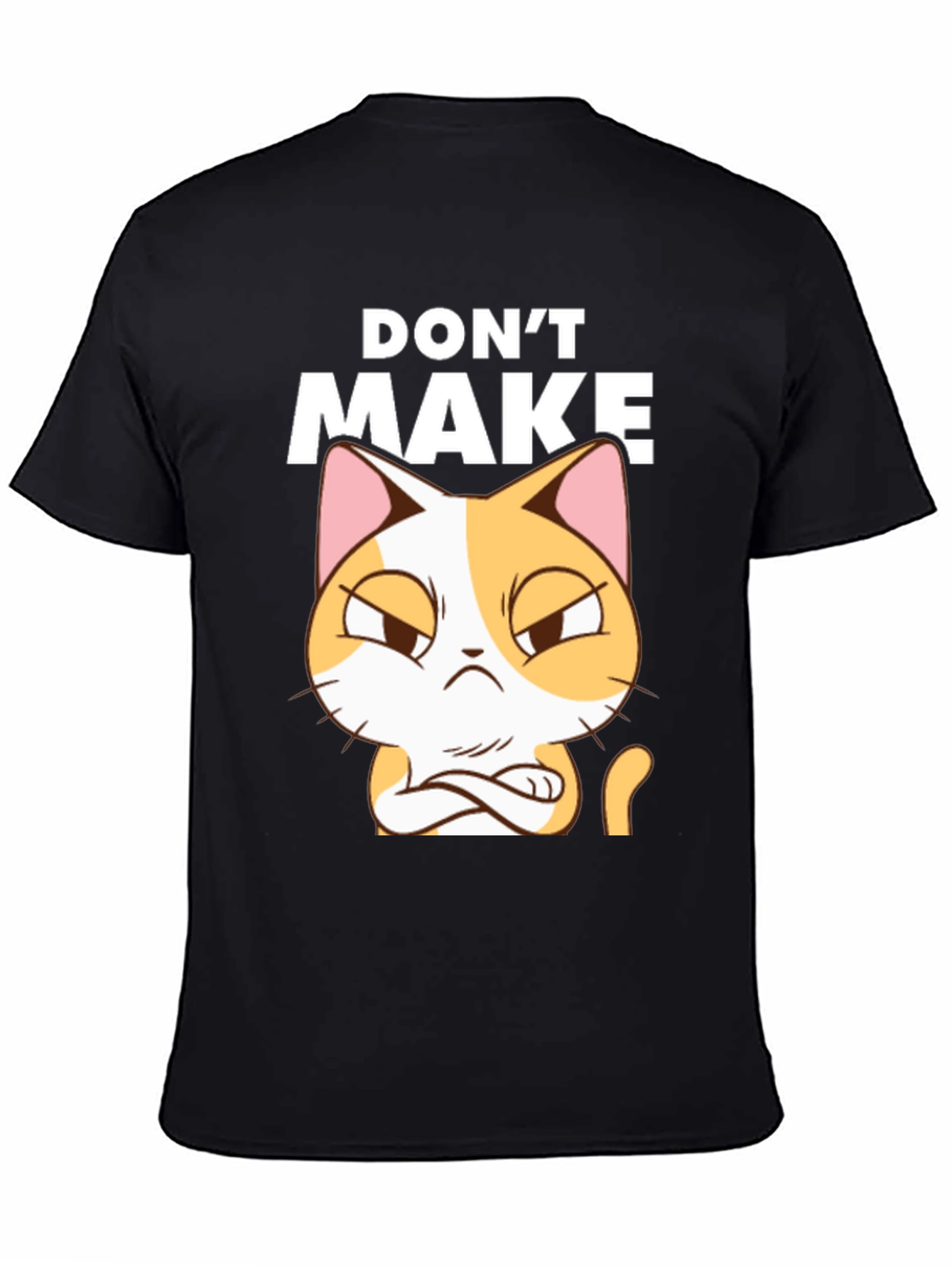 Dont Make Cat Angry Black T-Shirt