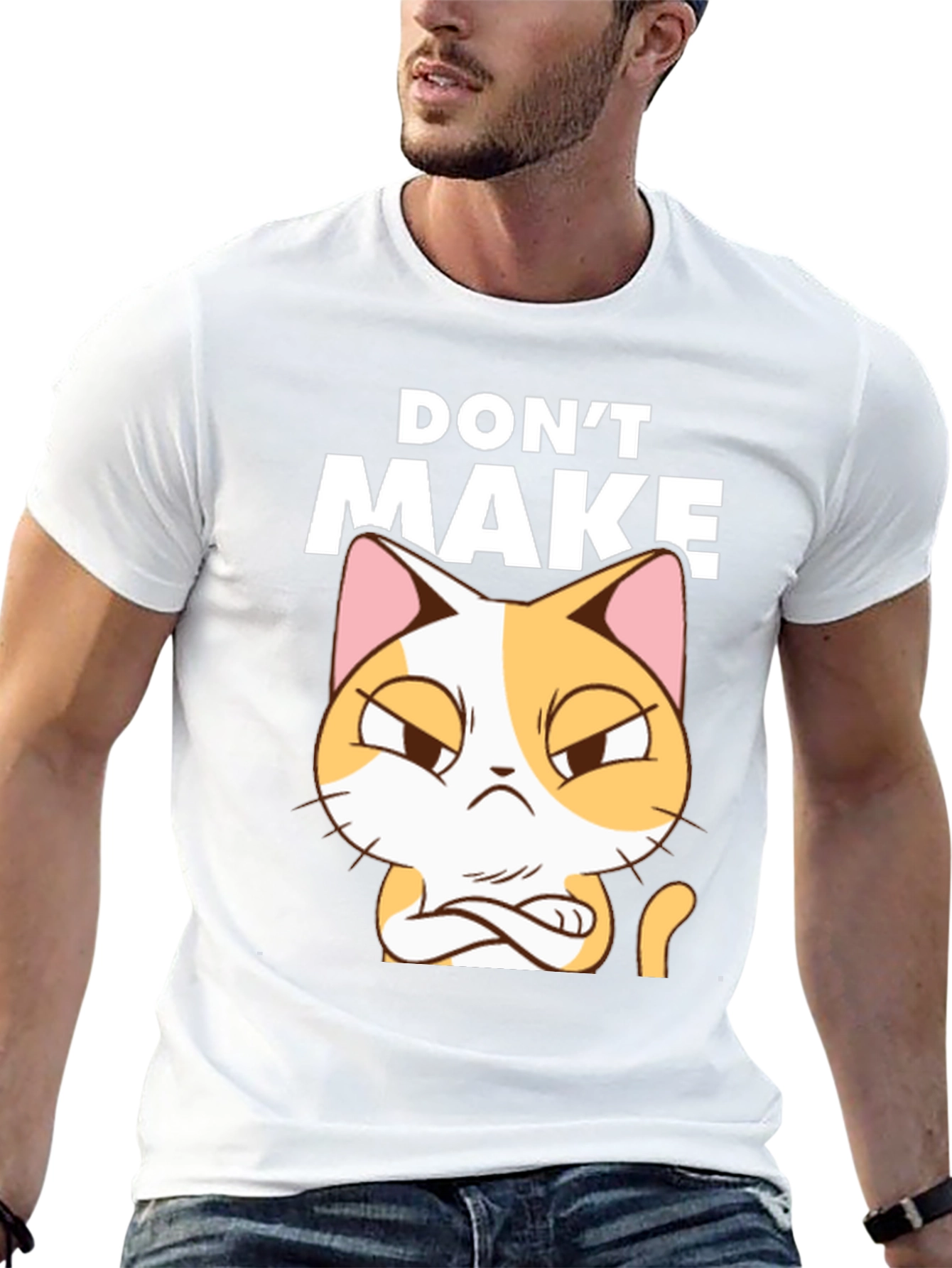 Dont Make Cat Angry Black T-Shirt