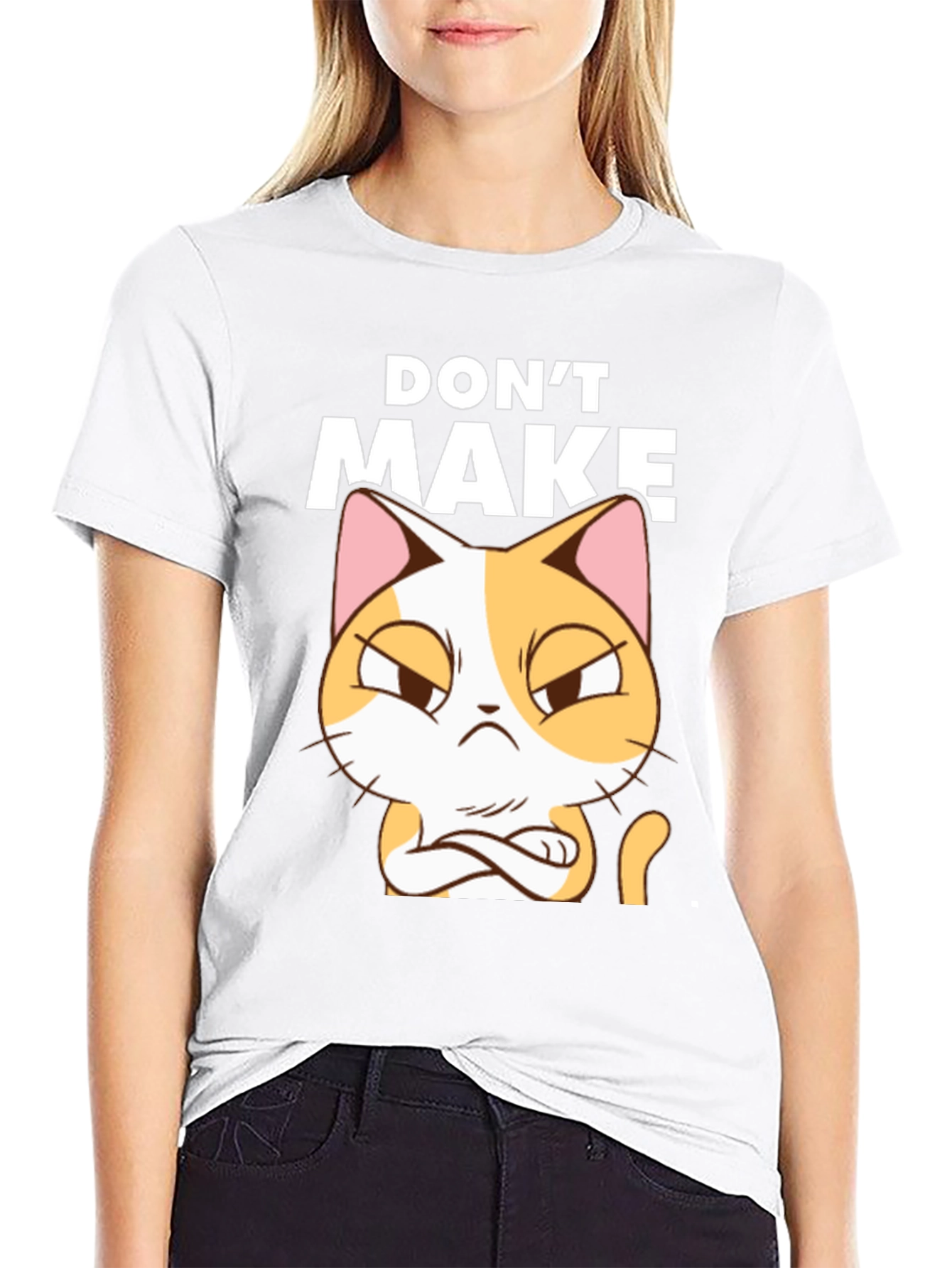 Dont Make Cat Angry Black T-Shirt