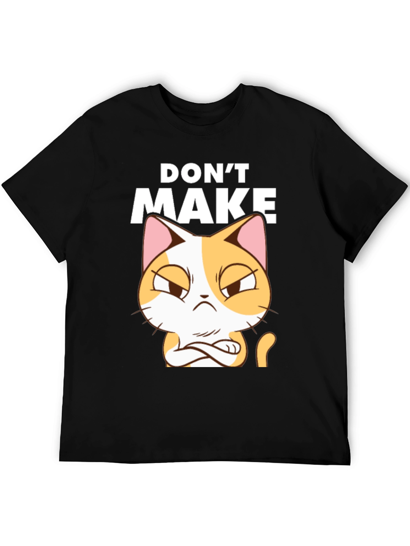Dont Make Cat Angry Black T-Shirt