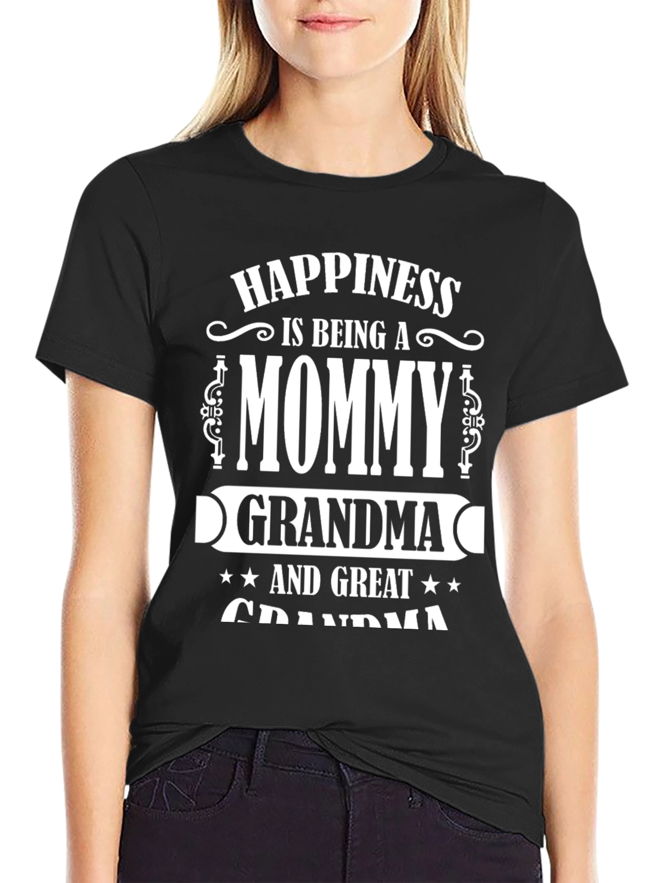 Mommy Grandma Great Grandma T-Shirt Black