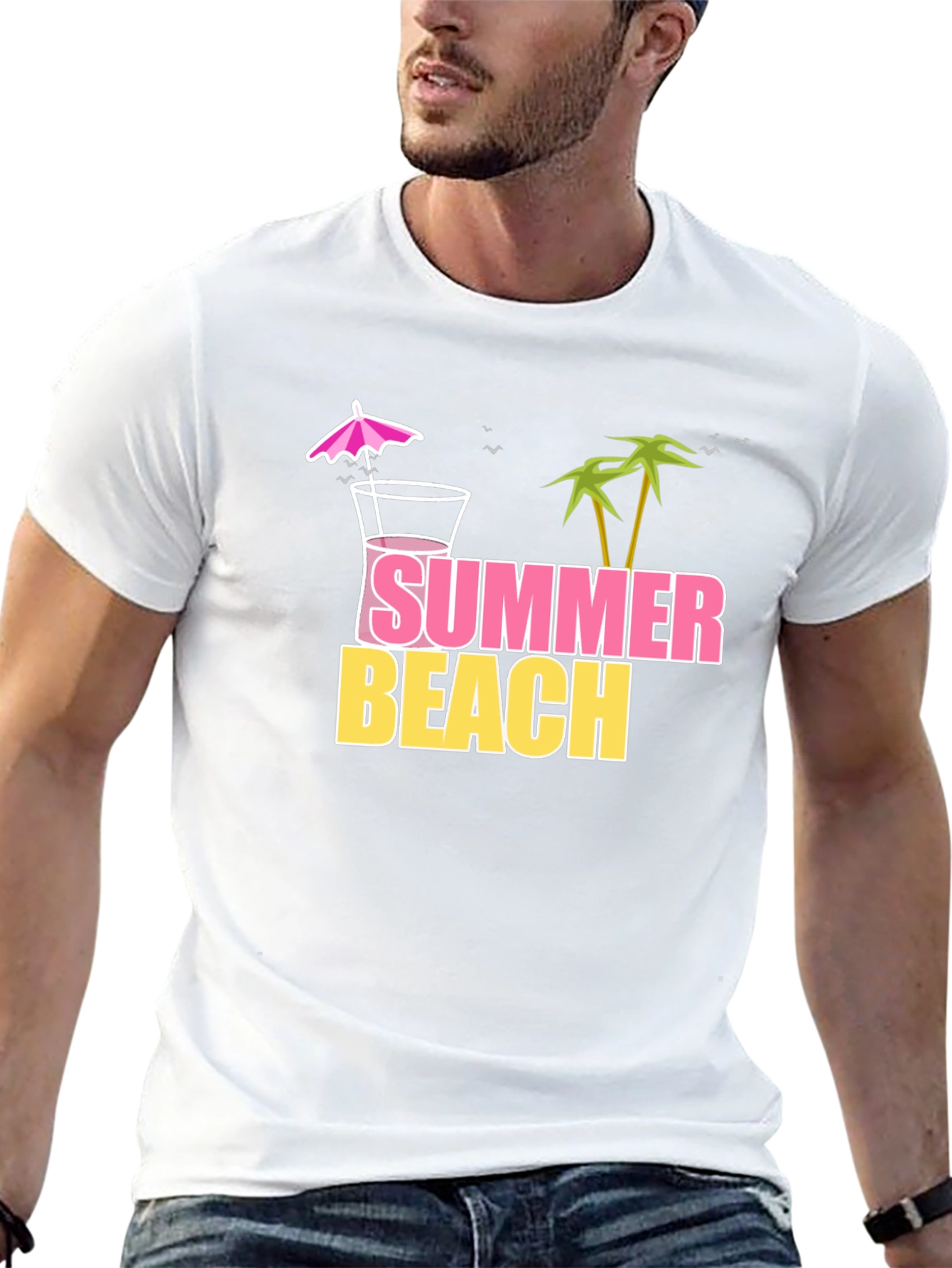 Summer Beach Graphic T-Shirt