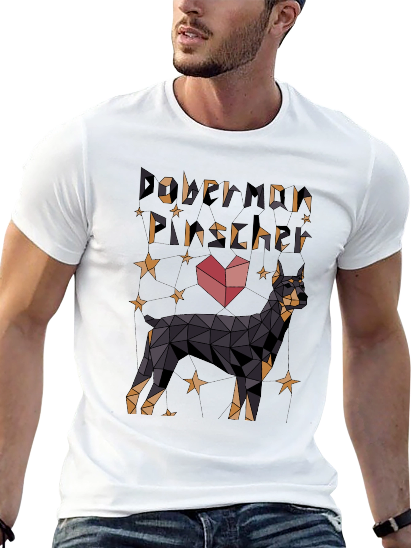 Geometric Doberman Pinscher T-Shirt