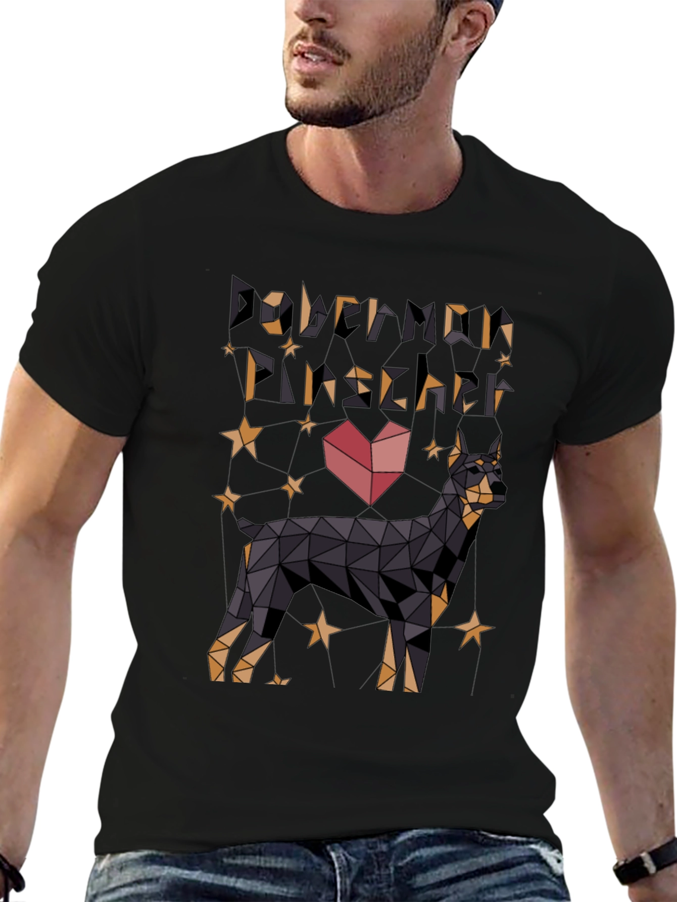 Geometric Doberman Pinscher T-Shirt