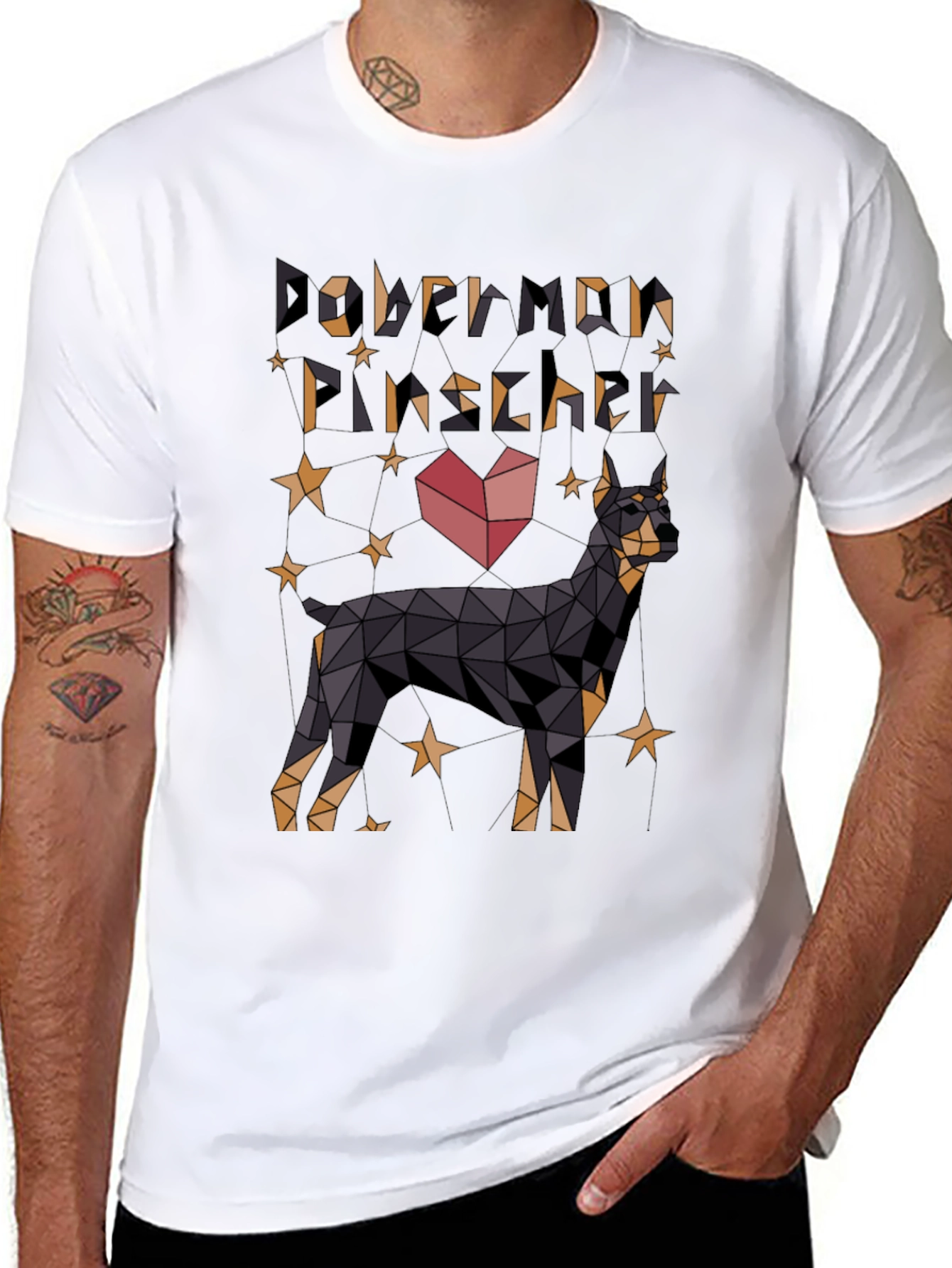 Geometric Doberman Pinscher T-Shirt