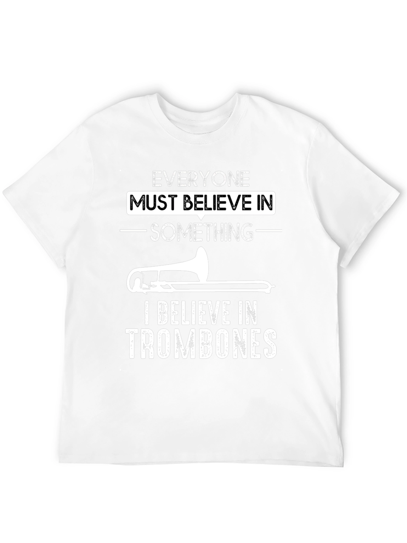 Trombone Believer Graphic T-Shirt - Black