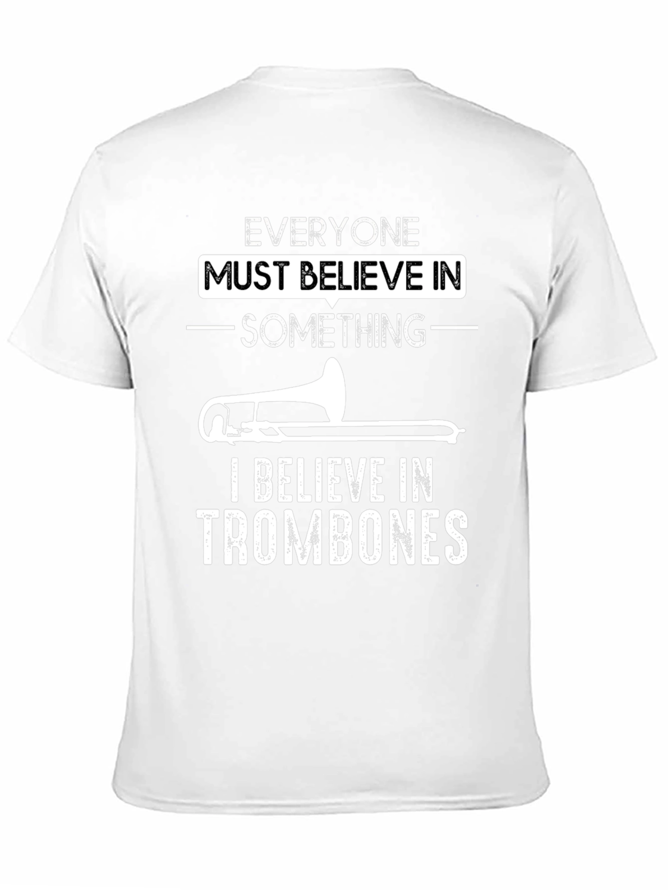 Trombone Believer Graphic T-Shirt - Black