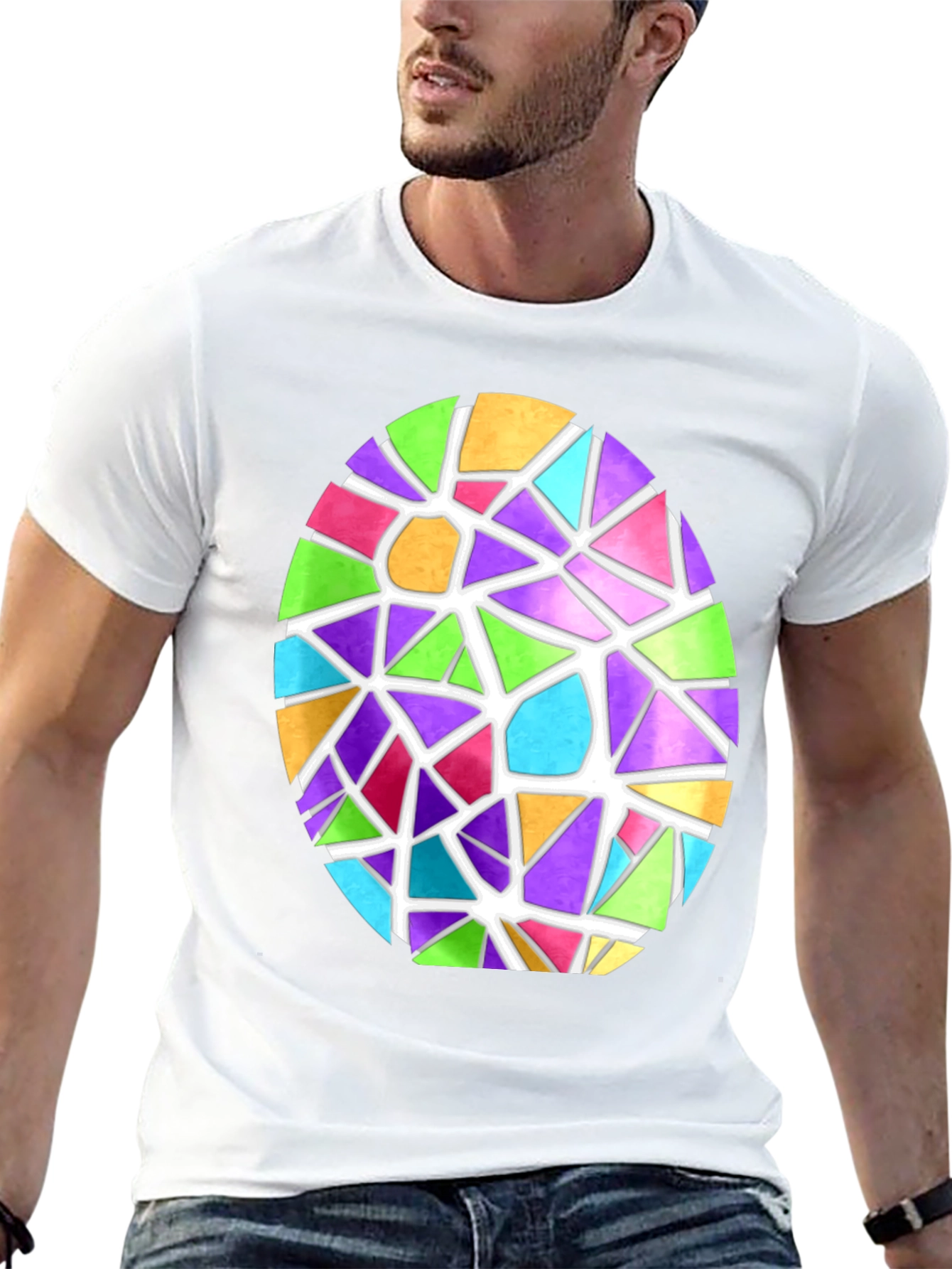 Stained Glass Egg Graphic Tee