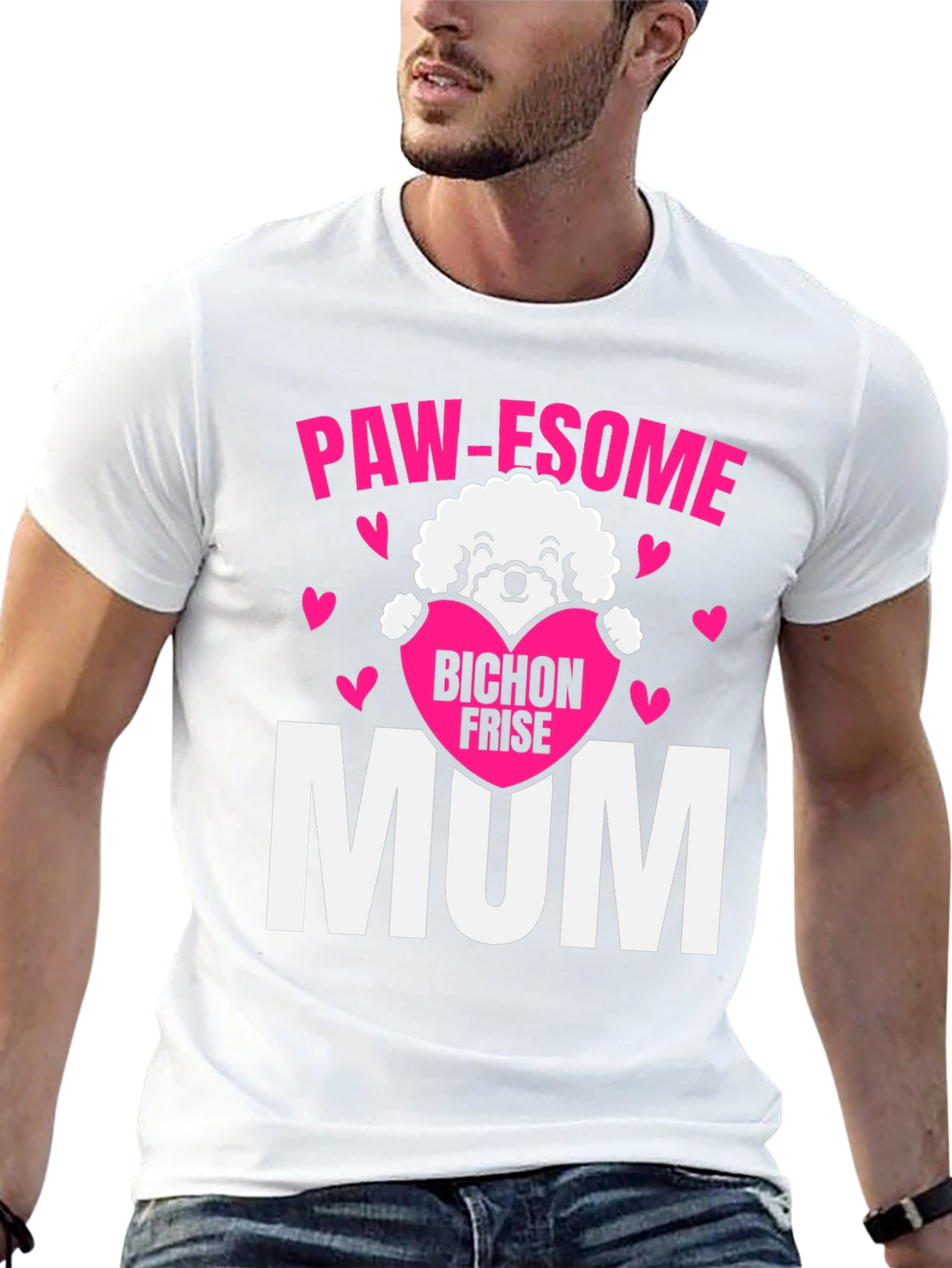 Paw-some Bichon Frise Mum T-Shirt
