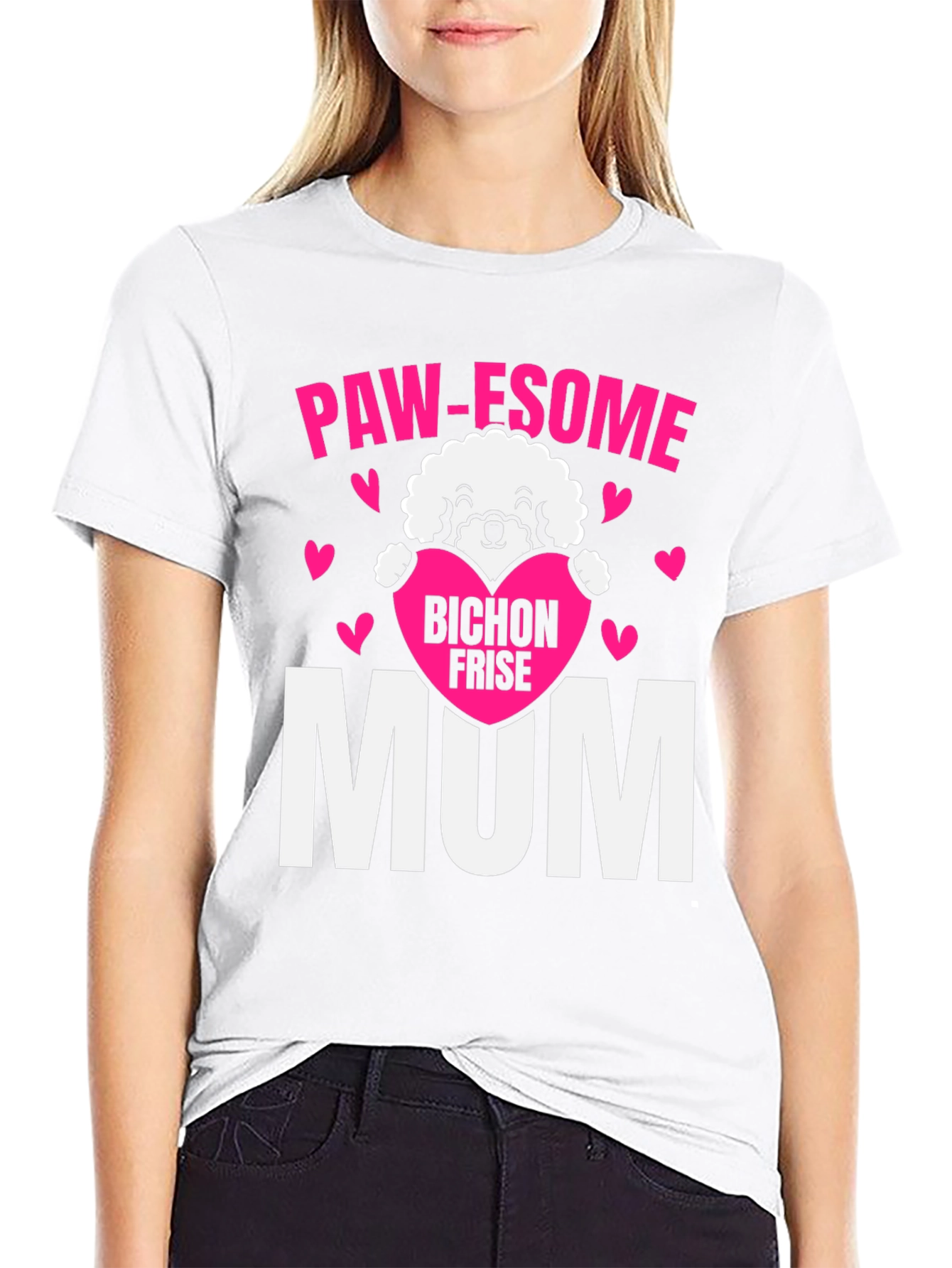 Paw-some Bichon Frise Mum T-Shirt