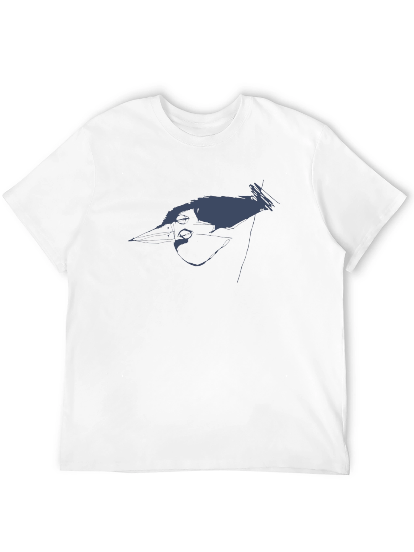 Modern Bird Graphic Black T-Shirt