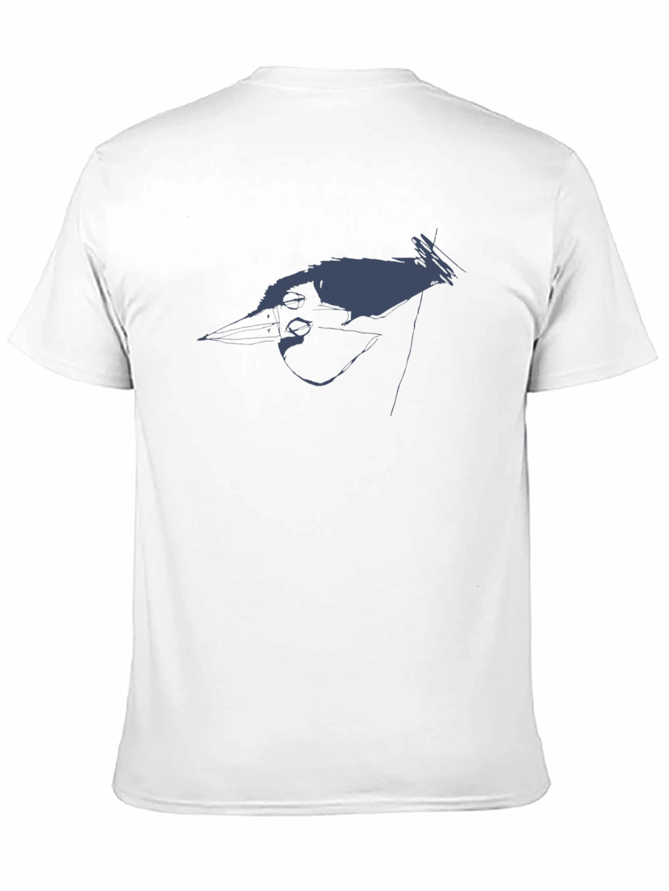 Modern Bird Graphic Black T-Shirt