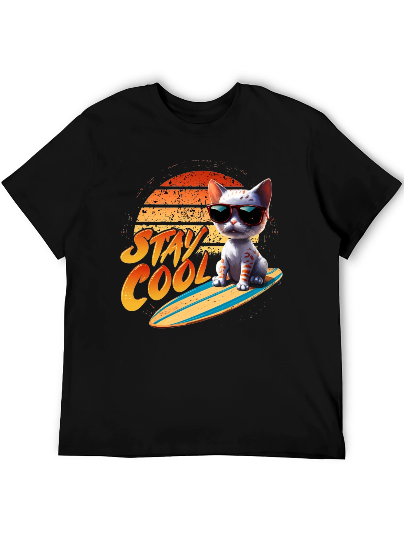 Cool Cat Surfboard T-Shirt